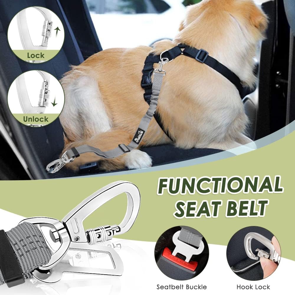 Detalle de Nasjac Dog Car Harness with Seat Belts: Safe Travel for Your Furry Friend