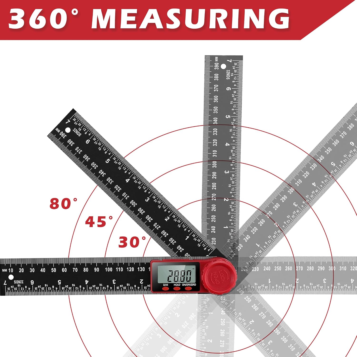 Detalle 2 de Digital Angle Finder Ruler 200mm with LCD