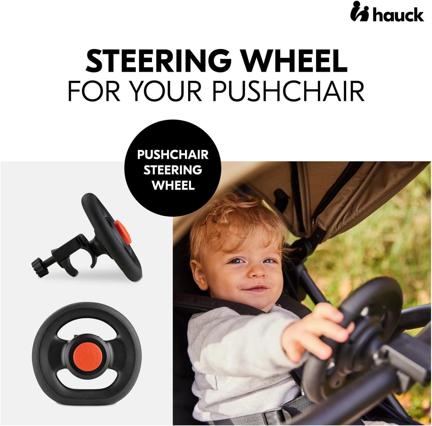Thumbnail 1 de hauck Pushchair Steering Wheel Toy, Black – Interactive Driving Toy for Toddlers