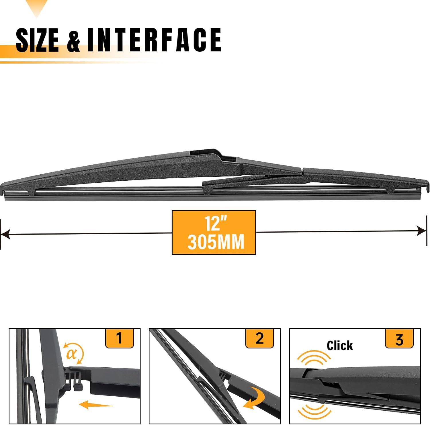 Thumbnail 2 de AUTOBOO 12 Inch Rear Wiper Blade