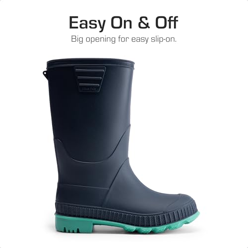 Thumbnail 4 de DREAM PAIRS Boys Non-Slip Wellies in Navy/Green (1 Big Kid)
