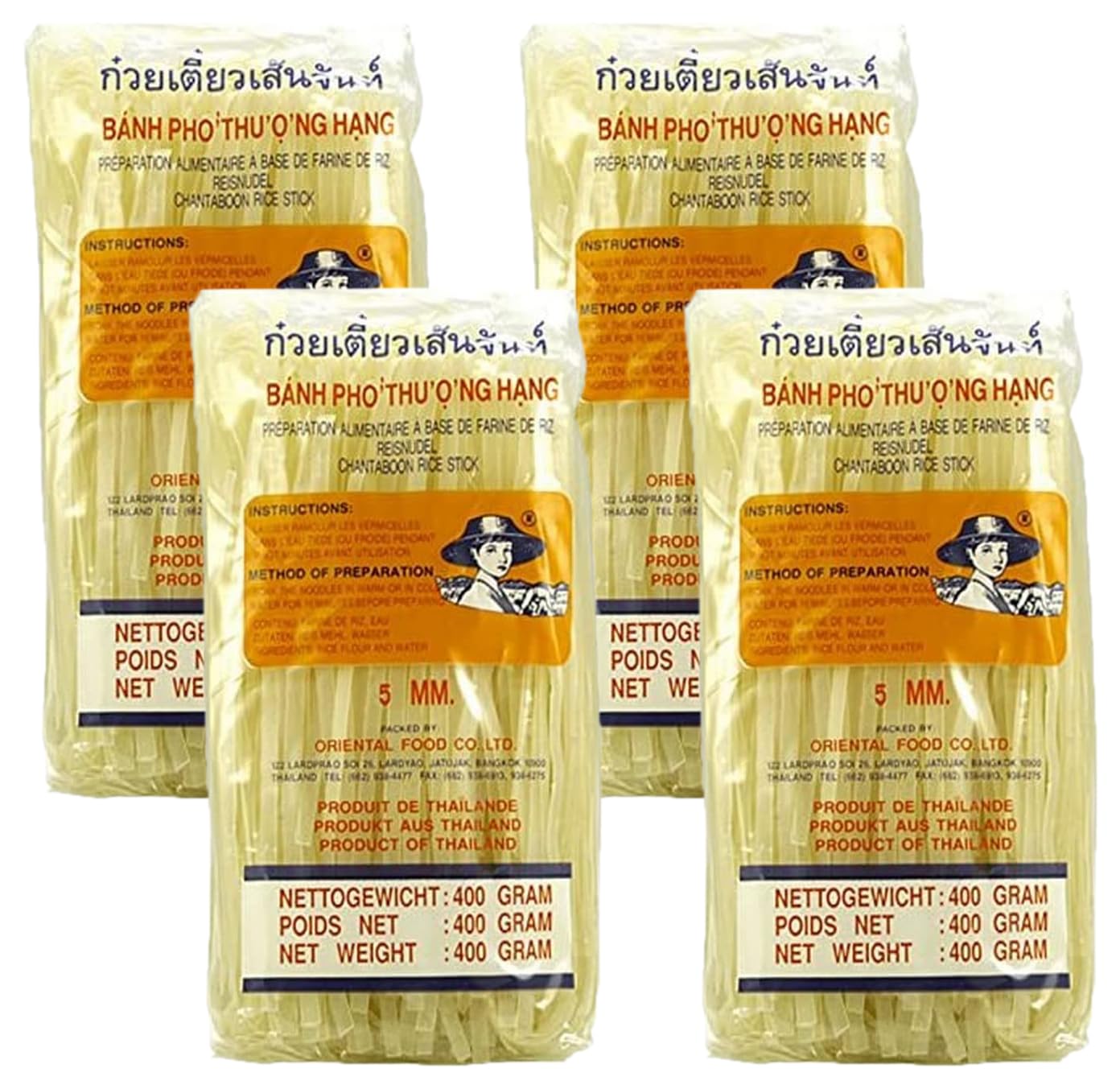 Detalle 2 de FARMER Reisnudeln 5 Mm., 400 g – Premium Reisnudeln aus Thailand