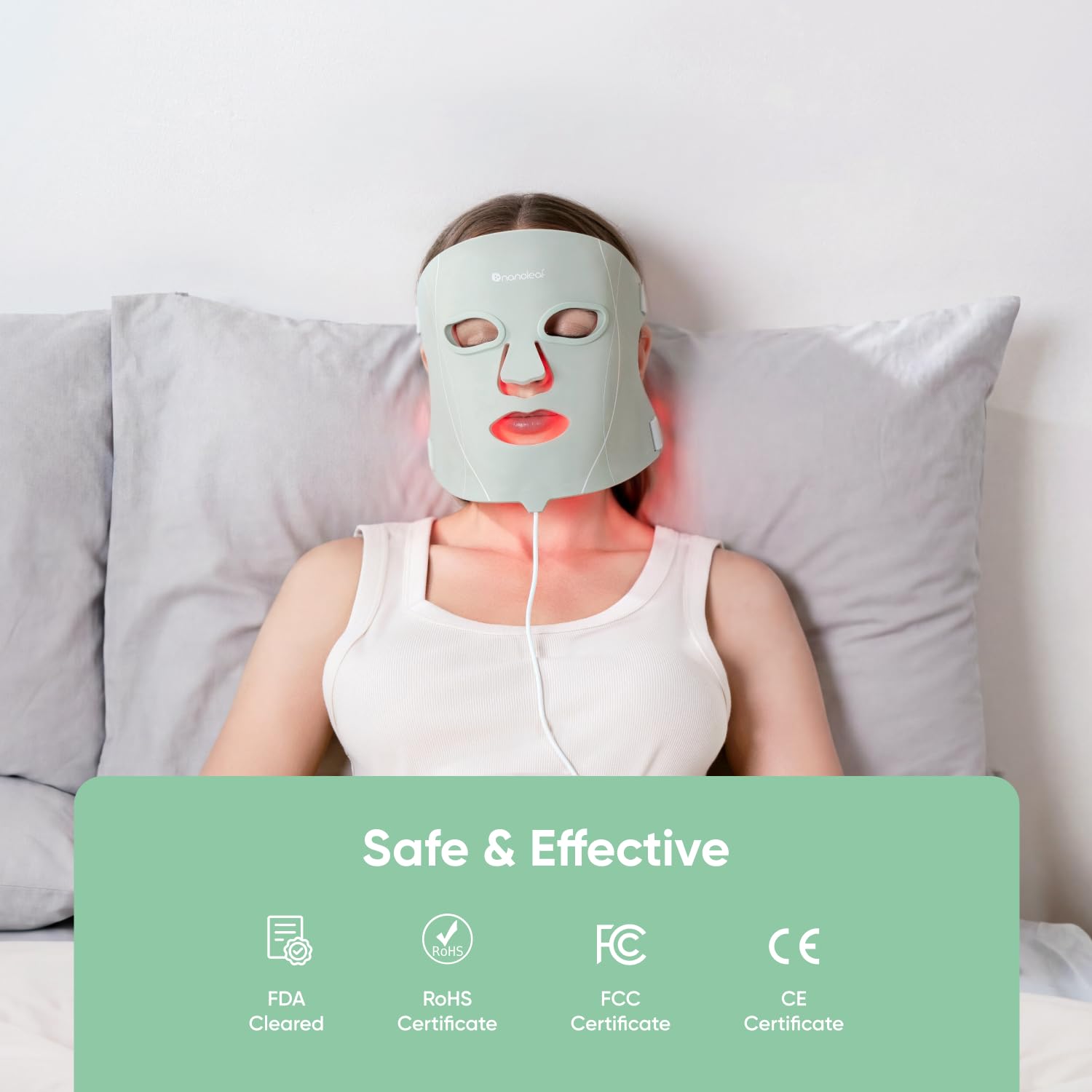 Thumbnail 5 de Nanoleaf NLEDK00-1TFM LED Light Therapy Face Mask, 7 Modes, NIR, 432 LEDs