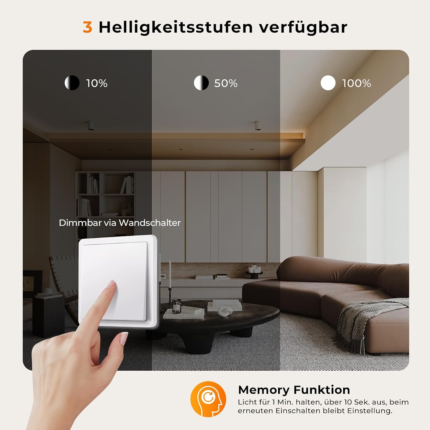 Detalle de Matane Deckenlampe LED rund Ø22 cm, 18W