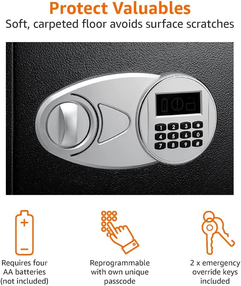 Detalle de Amazon Basics Steel Security Safe with Digital Keypad (28 L)