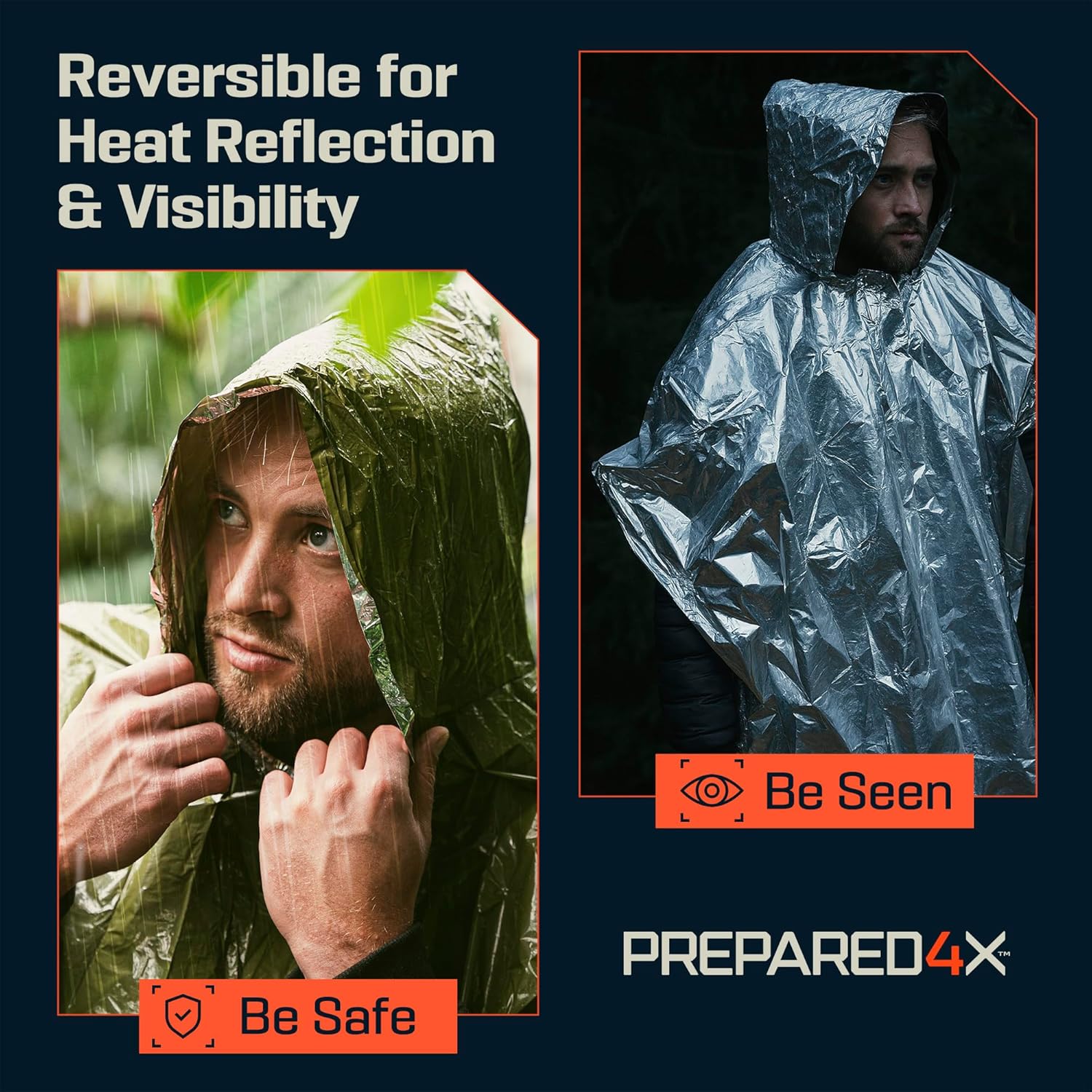 Thumbnail 3 de PREPARED4X Emergency Mylar Blanket 90% heat 🏕