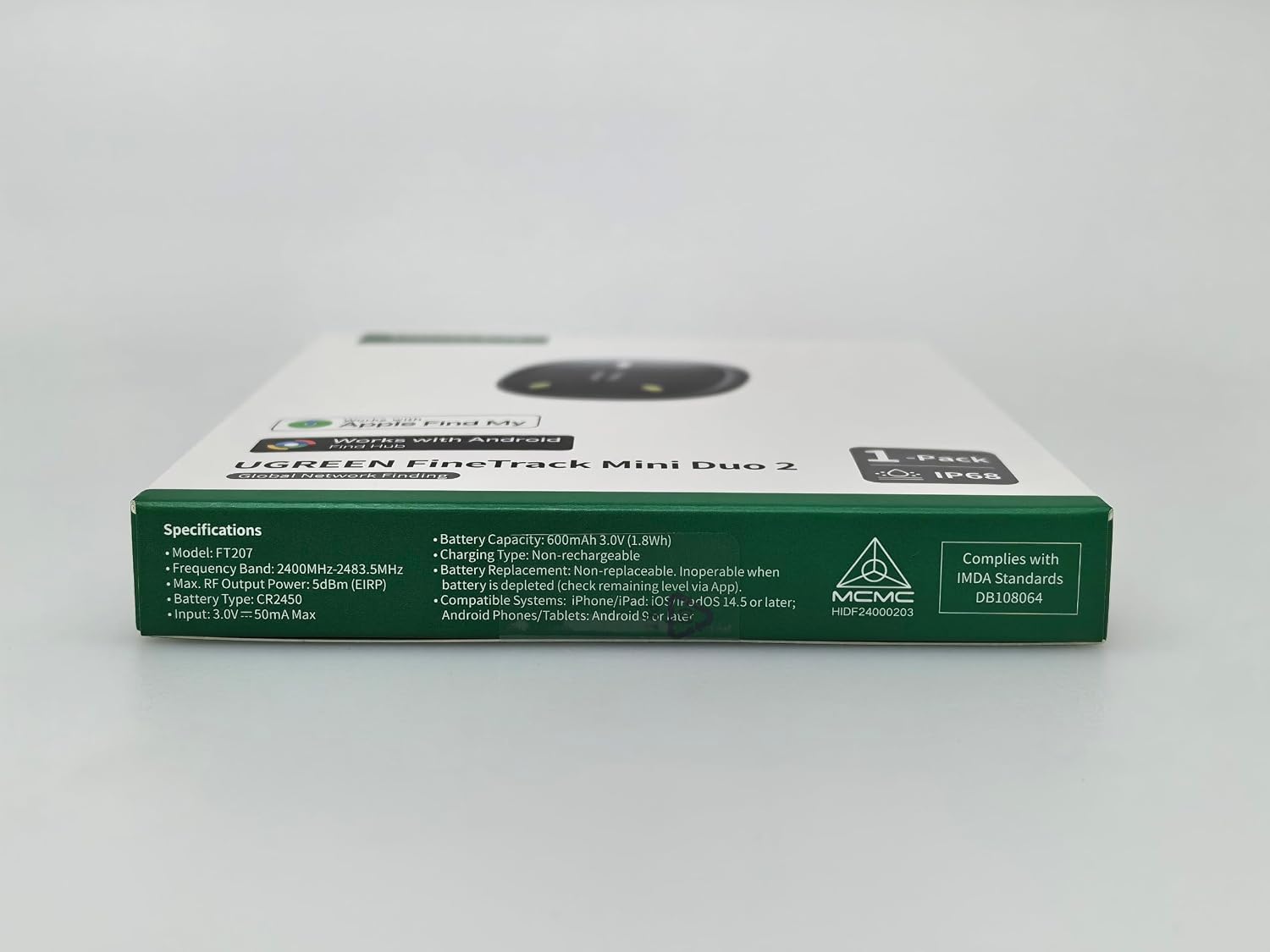 Thumbnail 5 de UGREEN FineTrack Duo2 FT207 Bluetooth Tracker, 110dB Alarm, IP68