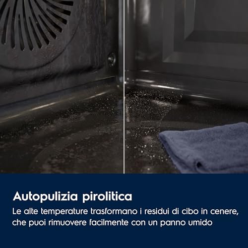 Detalle 2 de Electrolux LOH4P06K: forno multifunzione pirolitico da 72 L, pulizia automatica e cottura uniforme