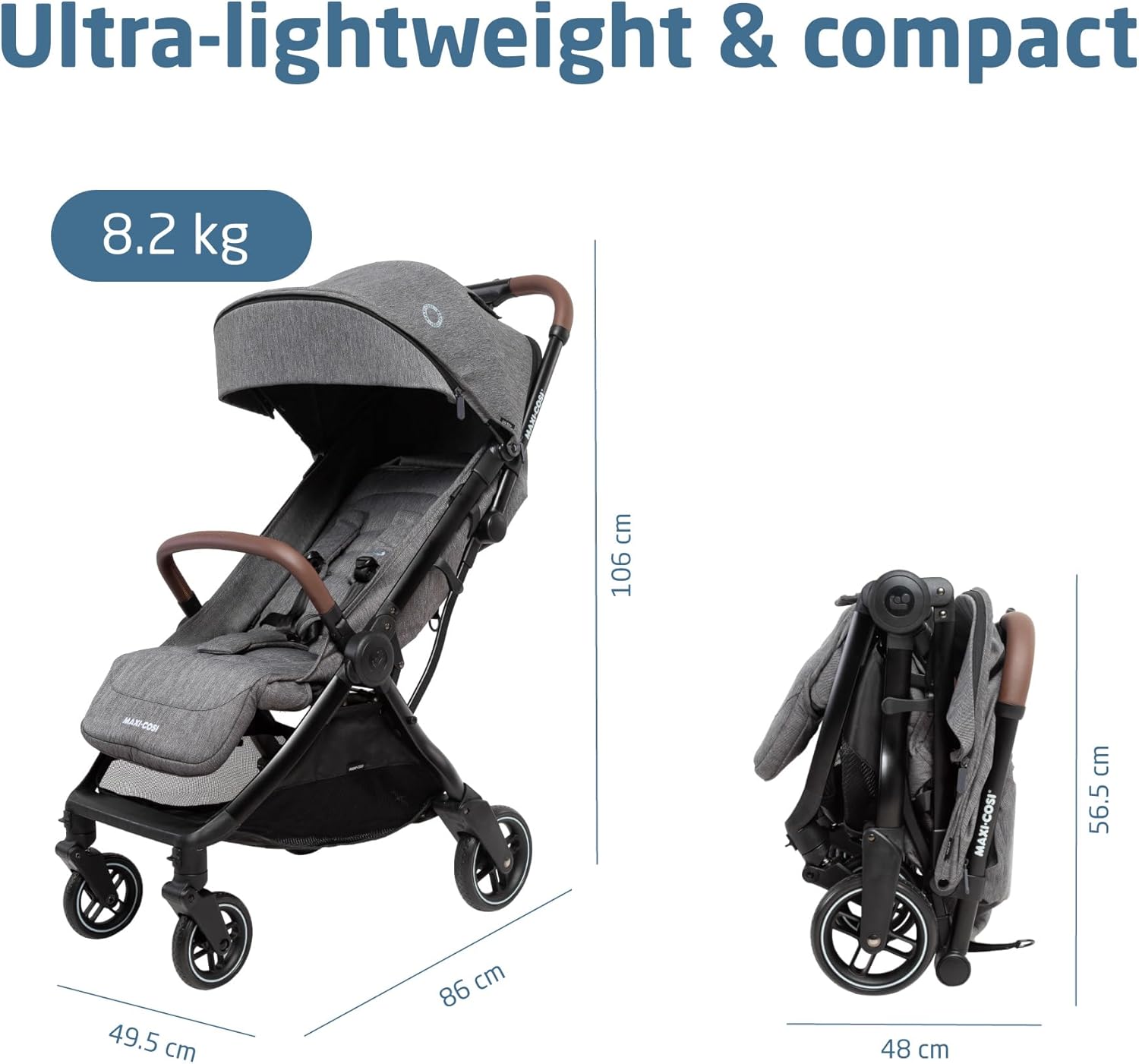 Thumbnail 3 de Maxi-Cosi Eva3 Baby Stroller: Lightweight, One-Hand Fold, 0–22 kg, 0–4 Years