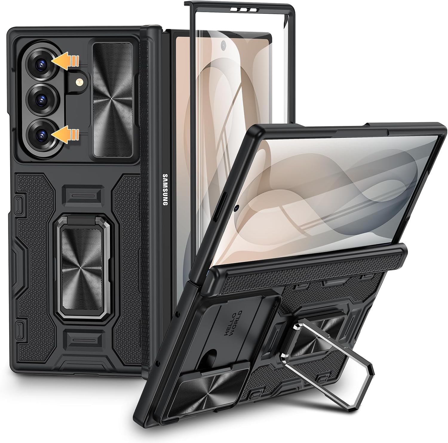 Detalle de VEGO Galaxy Z Fold 8 Ultra Case with Hinge Protection, Screen Protector & Stand