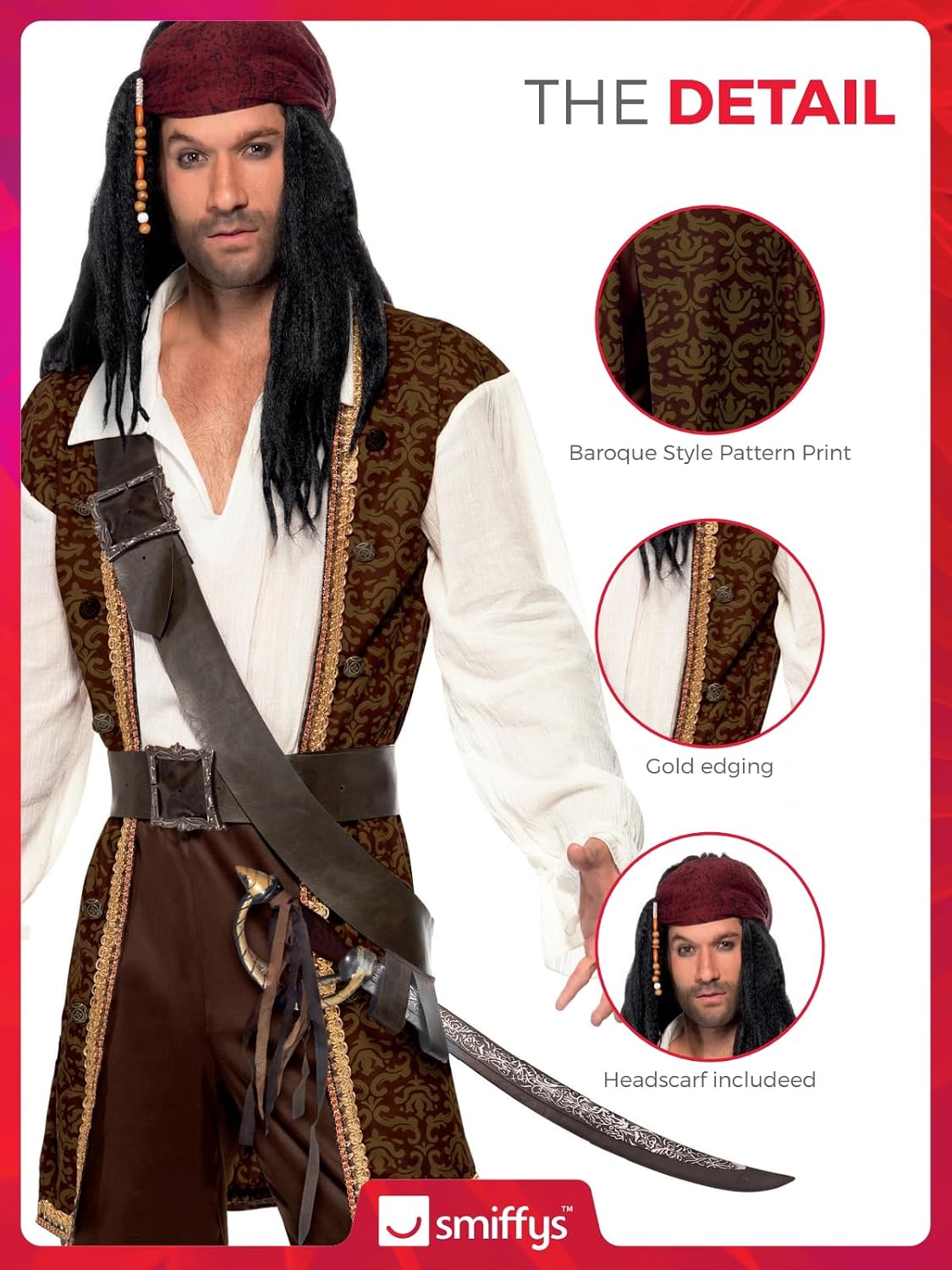 Thumbnail 4 de Smiffy's Ensemble Déguisement High Seas 38"