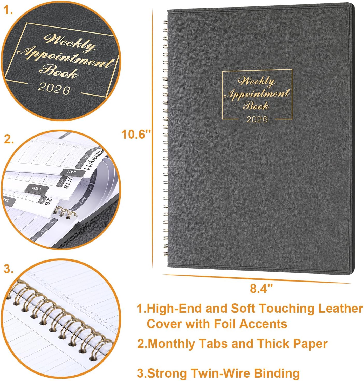 Thumbnail 4 de Appointment Book 2026 A4 weekly planner 21.8×29 cm 📕