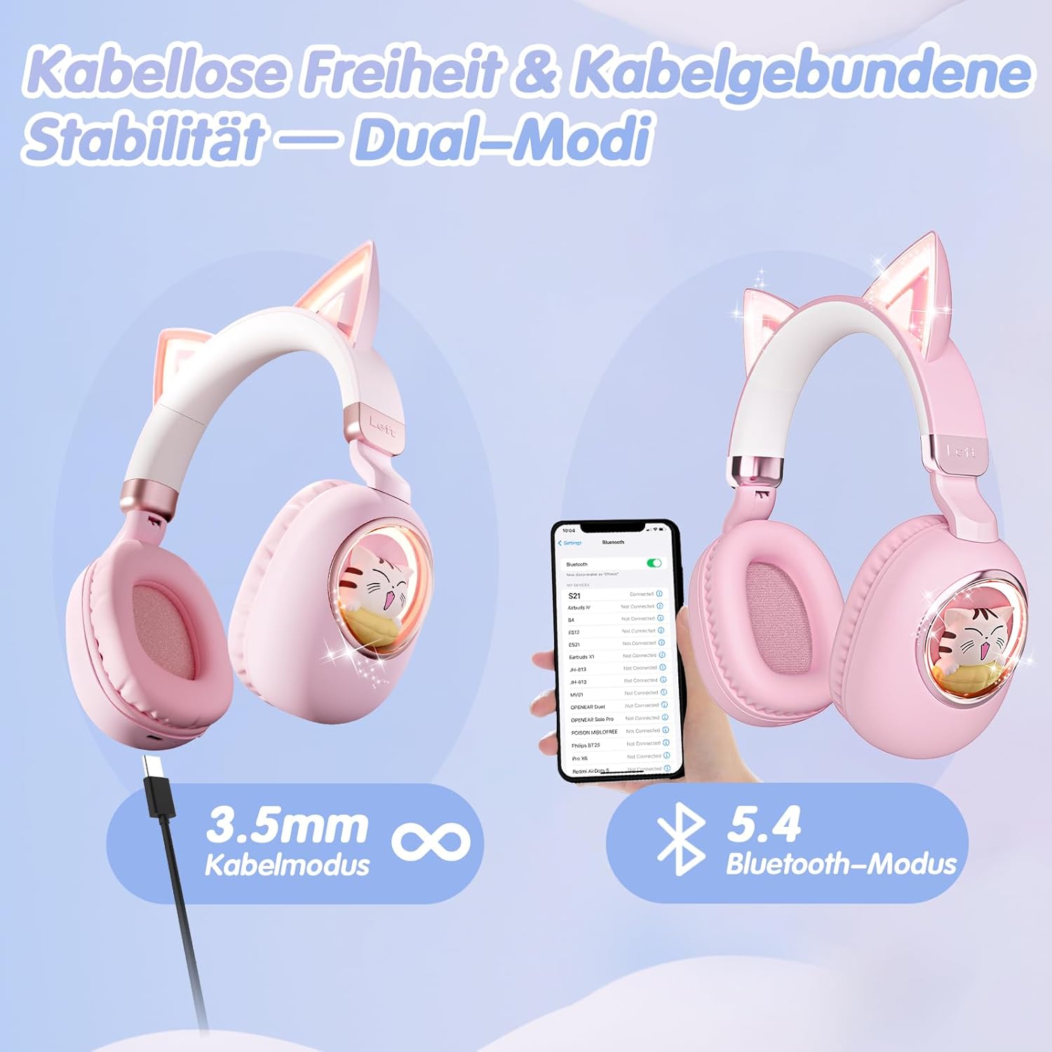 Thumbnail 2 de Sunvito Kinder Kopfhörer Bluetooth 5.4