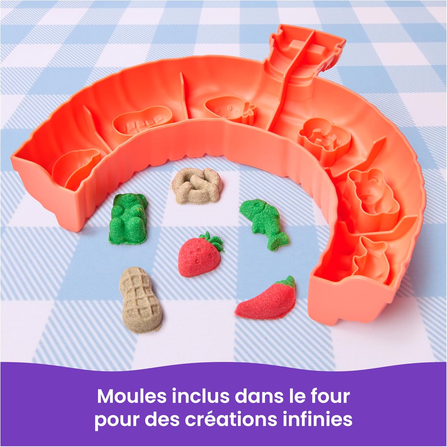 Thumbnail 6 de Kinetic Sand Sable Magique « Atelier À Pizza Magique » 453 g + 2 accessoires