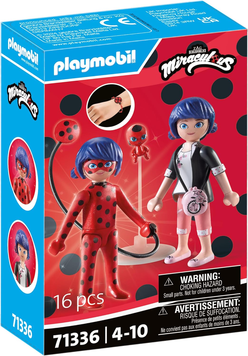 Detalle 2 de PLAYMOBIL Miraculous – Marinette & Ladybug: Heldenhaftes Abenteuer (71336)