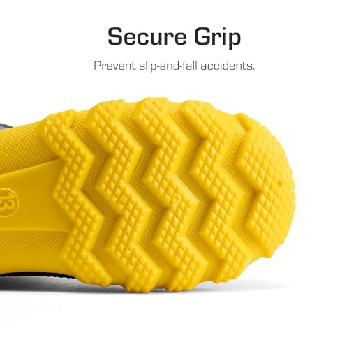 Detalle de DREAM PAIRS Boys Non-Slip Wellies in Navy/Yellow (3 Big Kid)