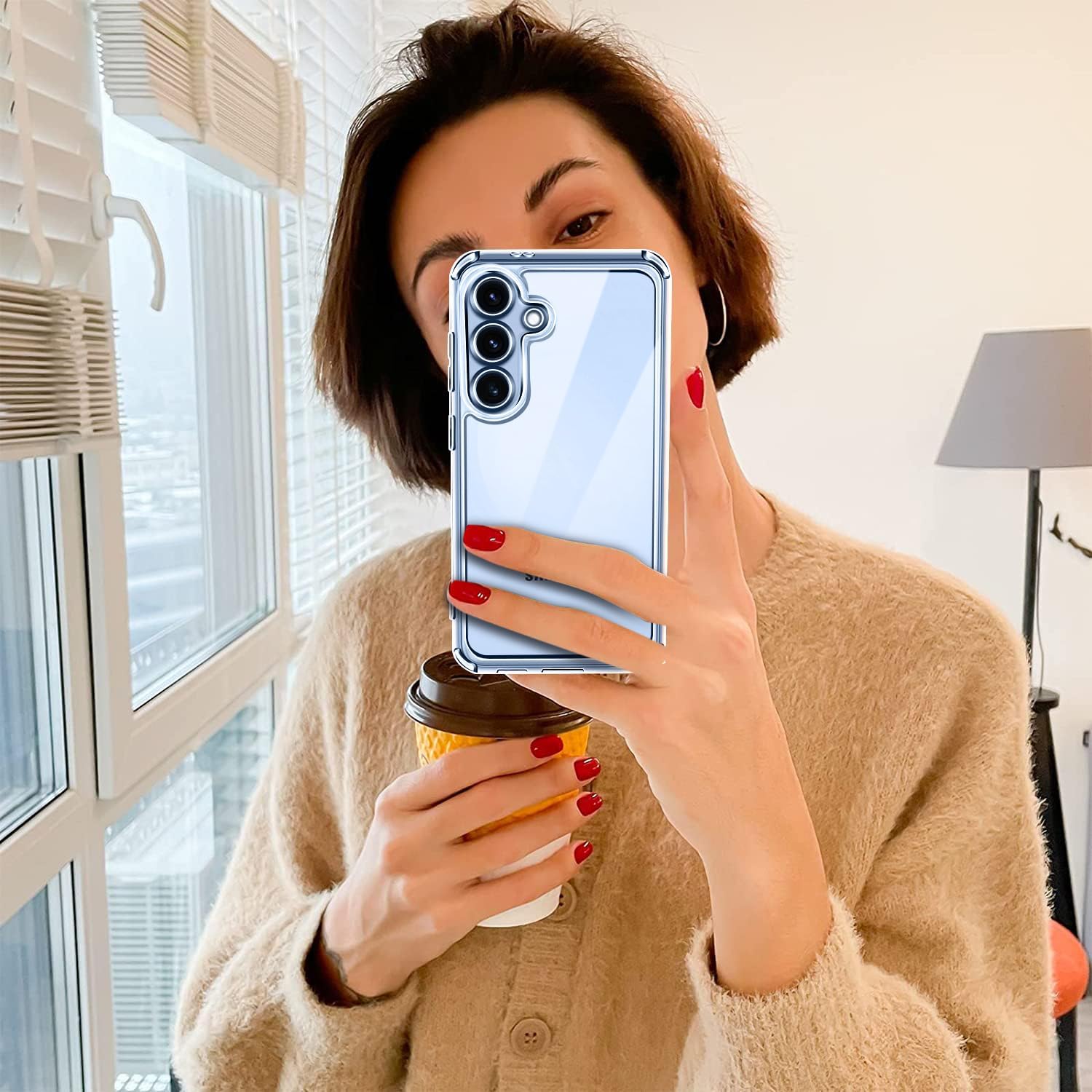 Thumbnail 6 de iVoler Anti Ingiallimento Chiaro Cover per Samsung Galaxy S25 5G con 2 Pellicole Vetro Temperato – Protezione 360°