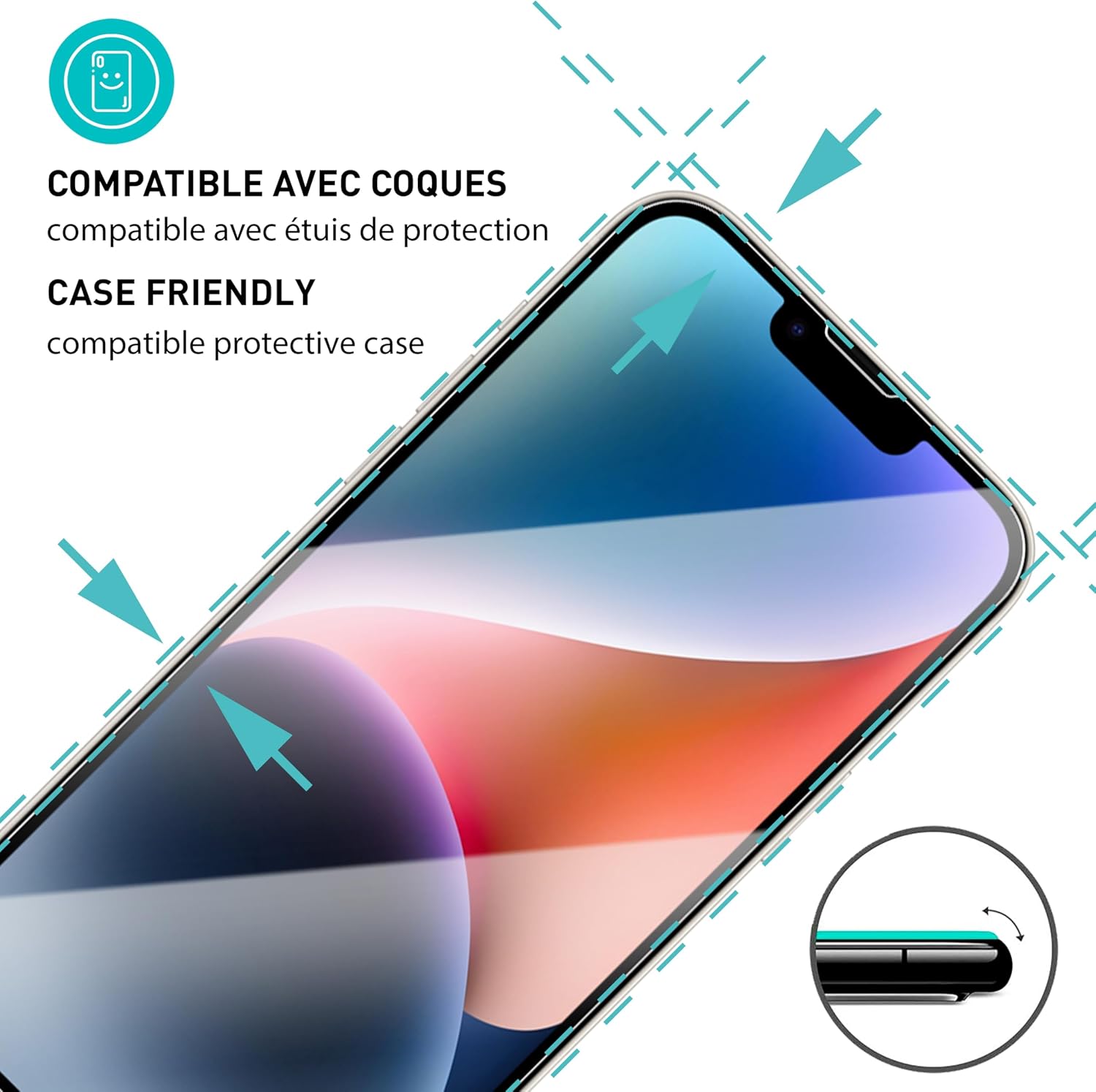 Thumbnail 1 de smartect 3P_3P_PH_iPhone_14 gehard glas voor iPhone 14, scherm en camera, 9H