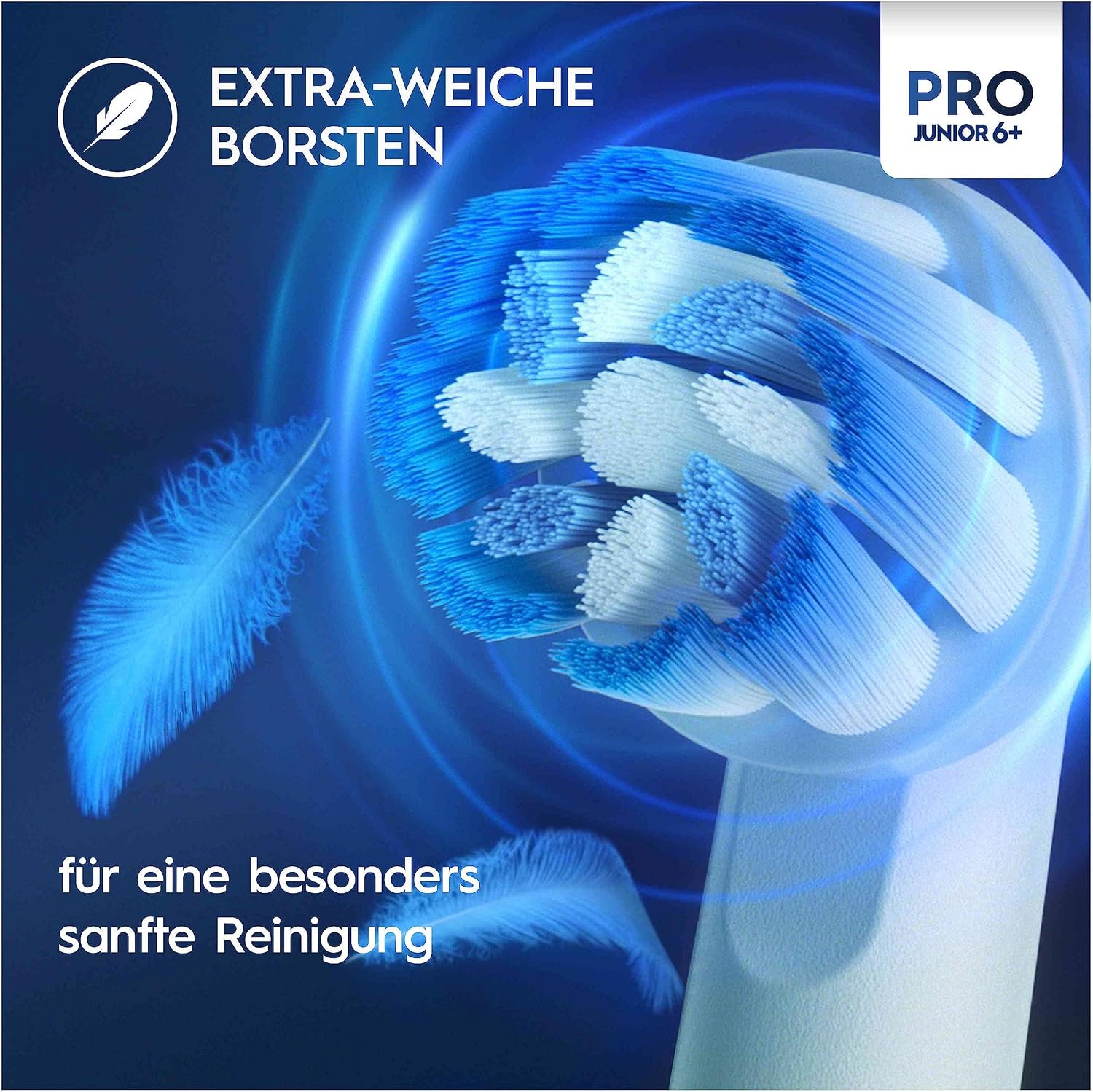 Detalle de Oral-B Pro Junior Elektrische Zahnbürste für Kinder (6+) – Designed by Braun, Grün
