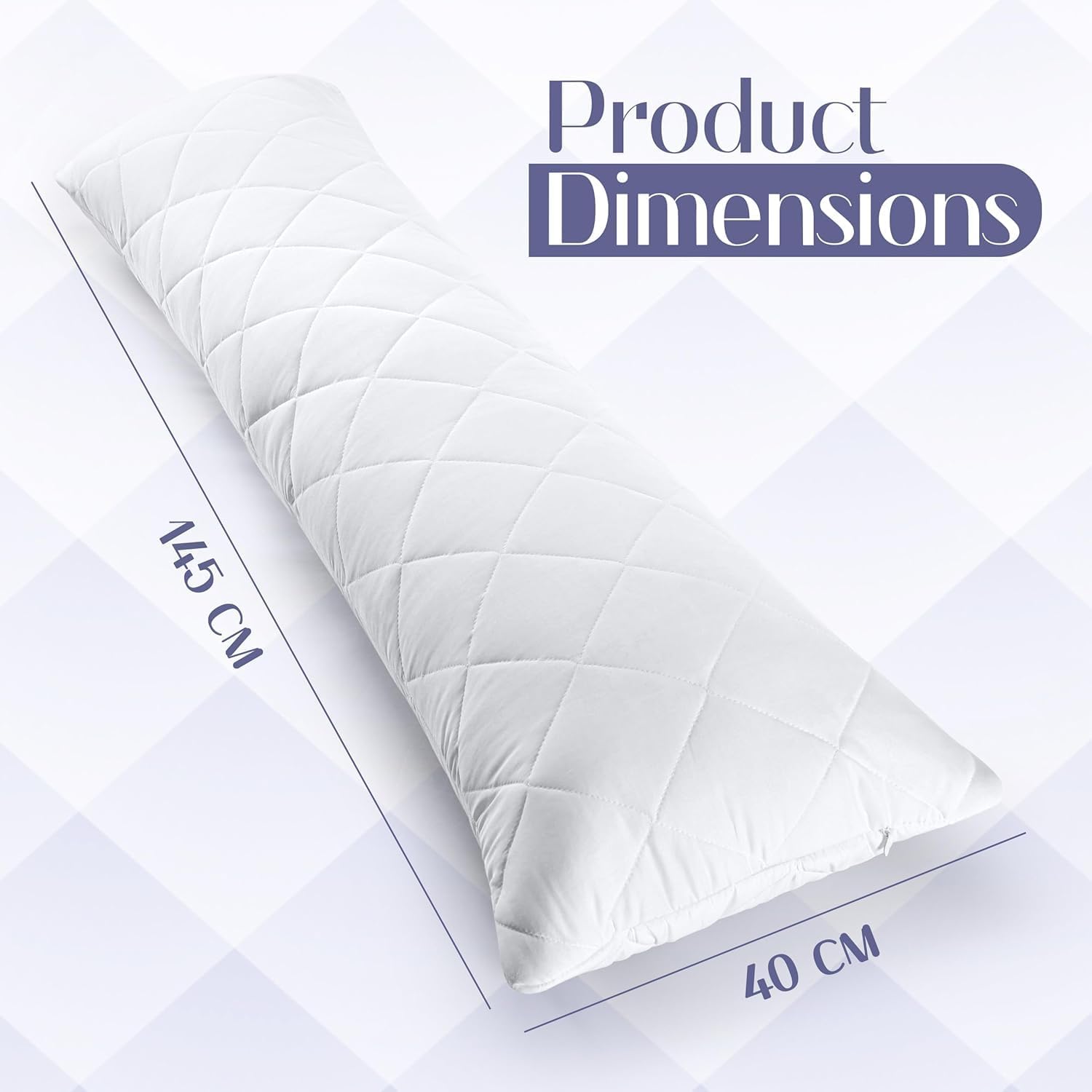 Thumbnail 2 de Utopia Bedding gestepptes Körperkissen 40x145 cm – Schwangerschafts- und Umstandskissen aus Polyester, ideal für Seitenschläfer