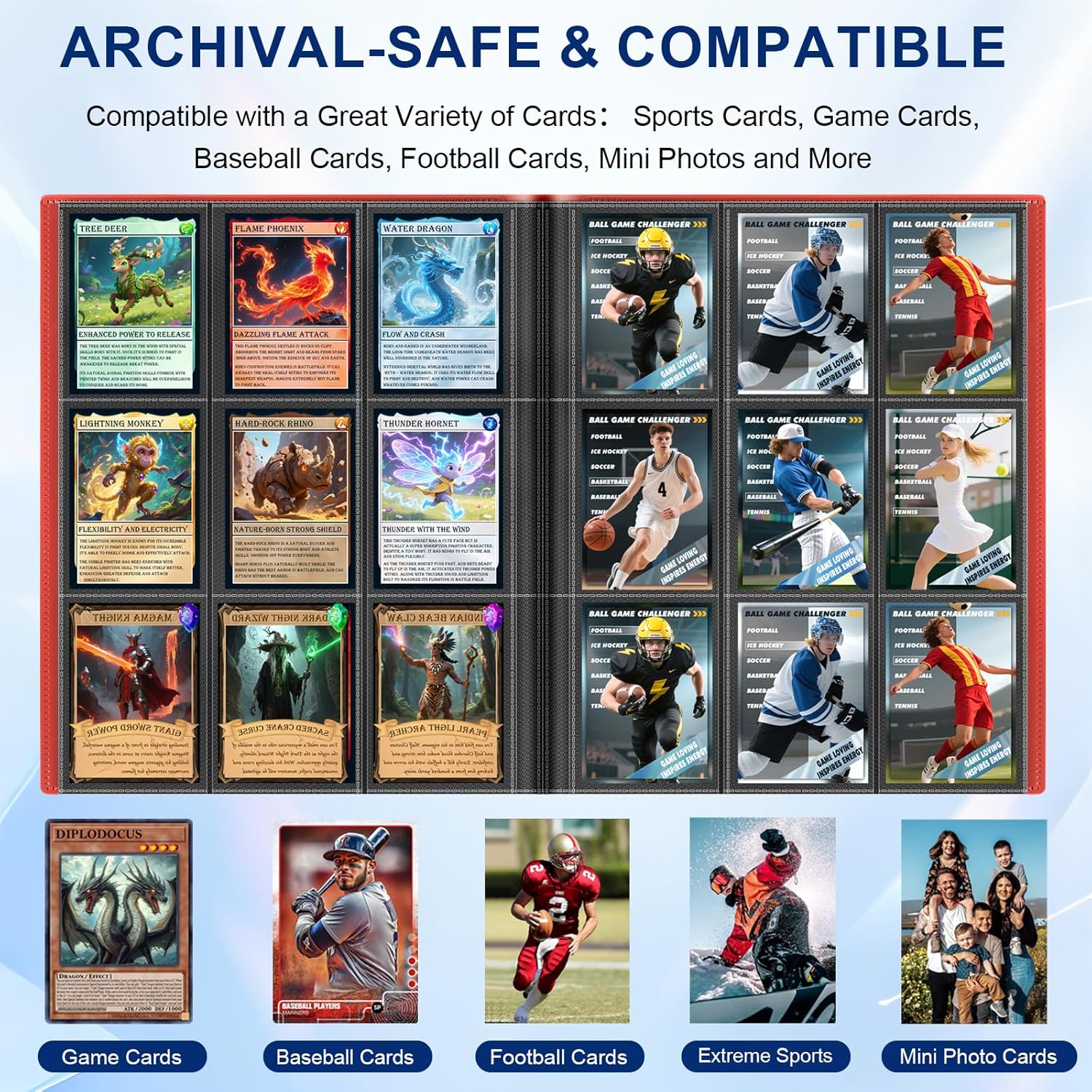 Thumbnail 3 de 9 Pockets Trading Card Binder 360 pockets