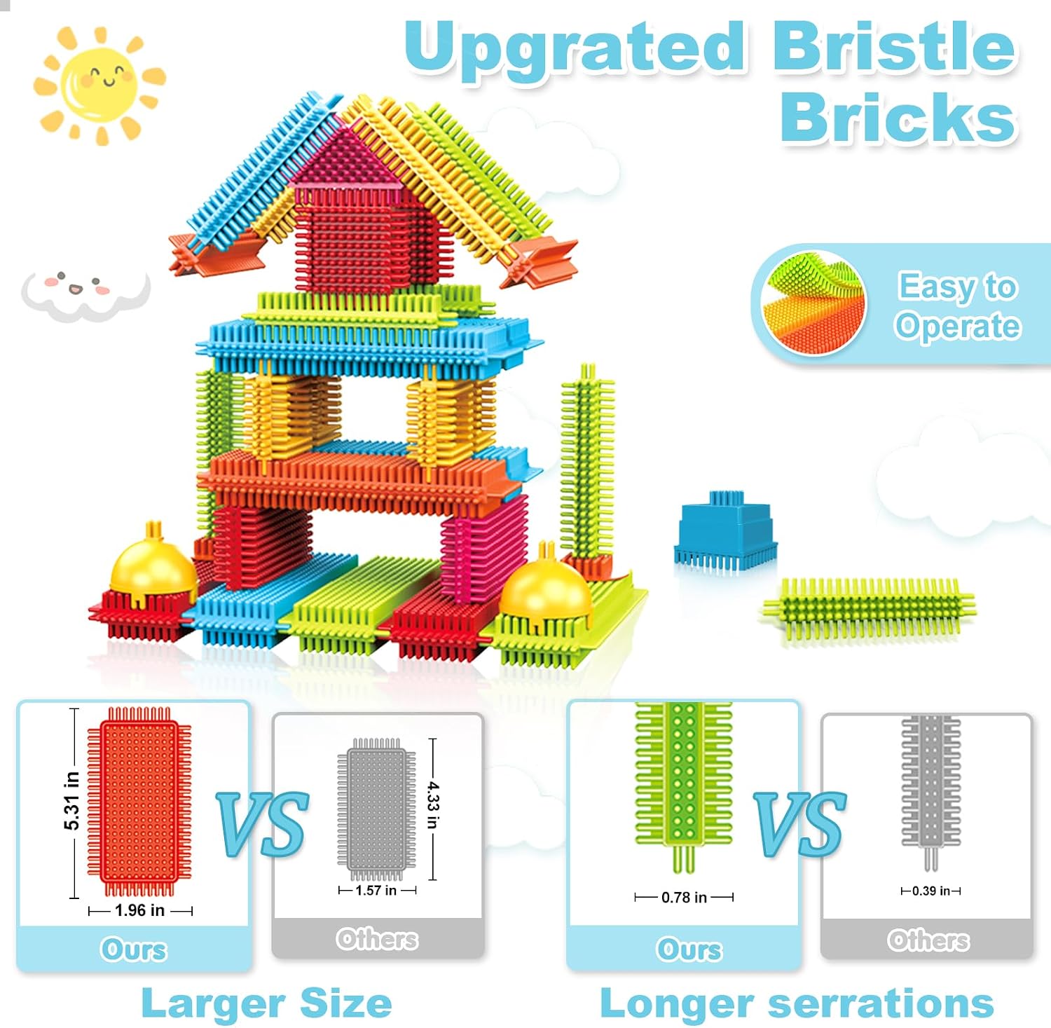 Thumbnail 2 de Feoxialy bristle building blocks, 108-piece set