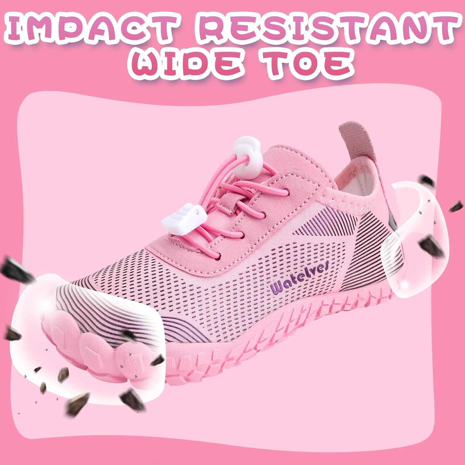 Detalle de WateLves Barfußschuhe Kinder – Wasserschuhe, rutschfeste Sand- und Strandschuhe für Jungen und Mädchen