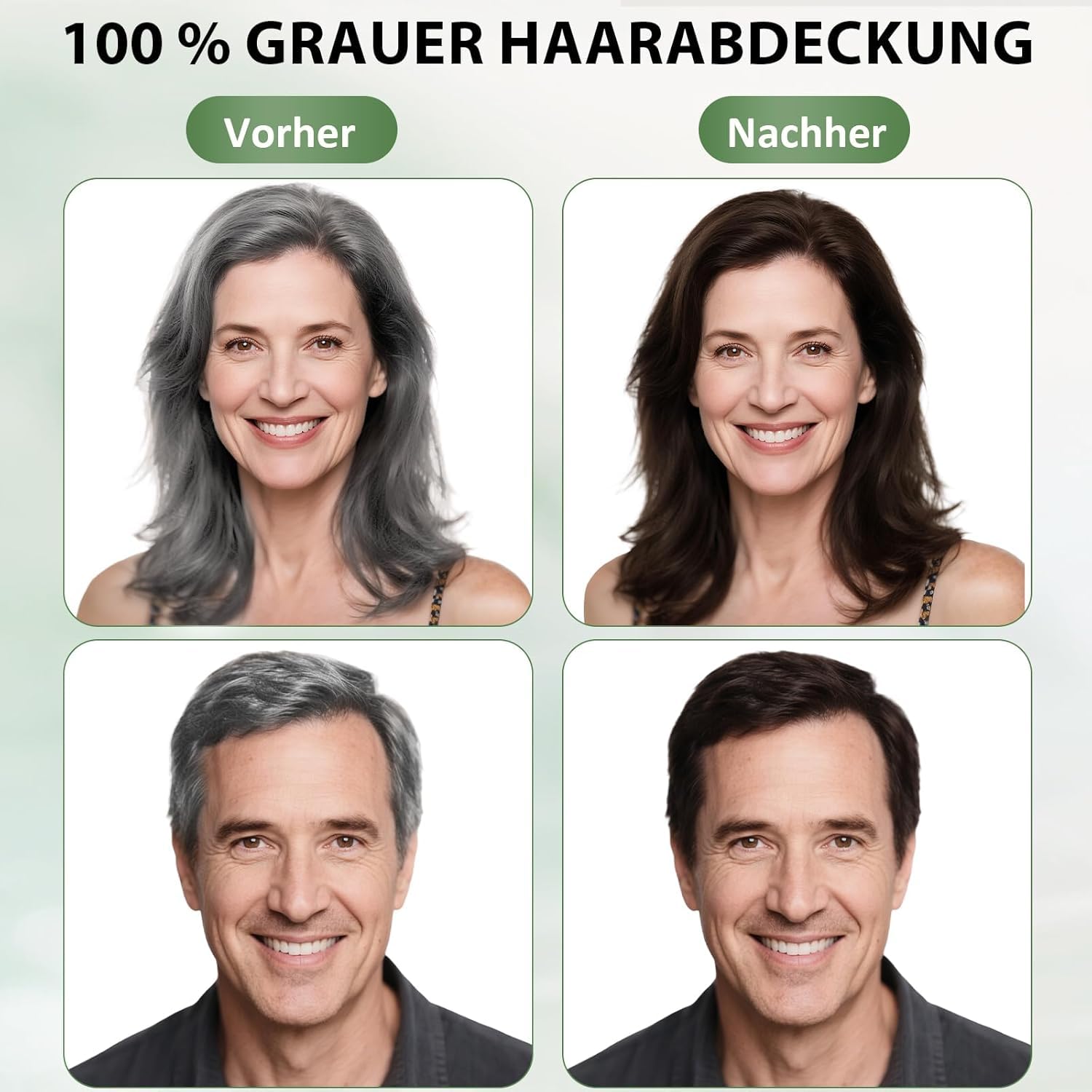 Thumbnail 2 de Haarfarbe Dunkelbraun Haarfärbeshampoo (3-in-1) – deckt graue Haare ab, ohne Ammoniak & Parabene