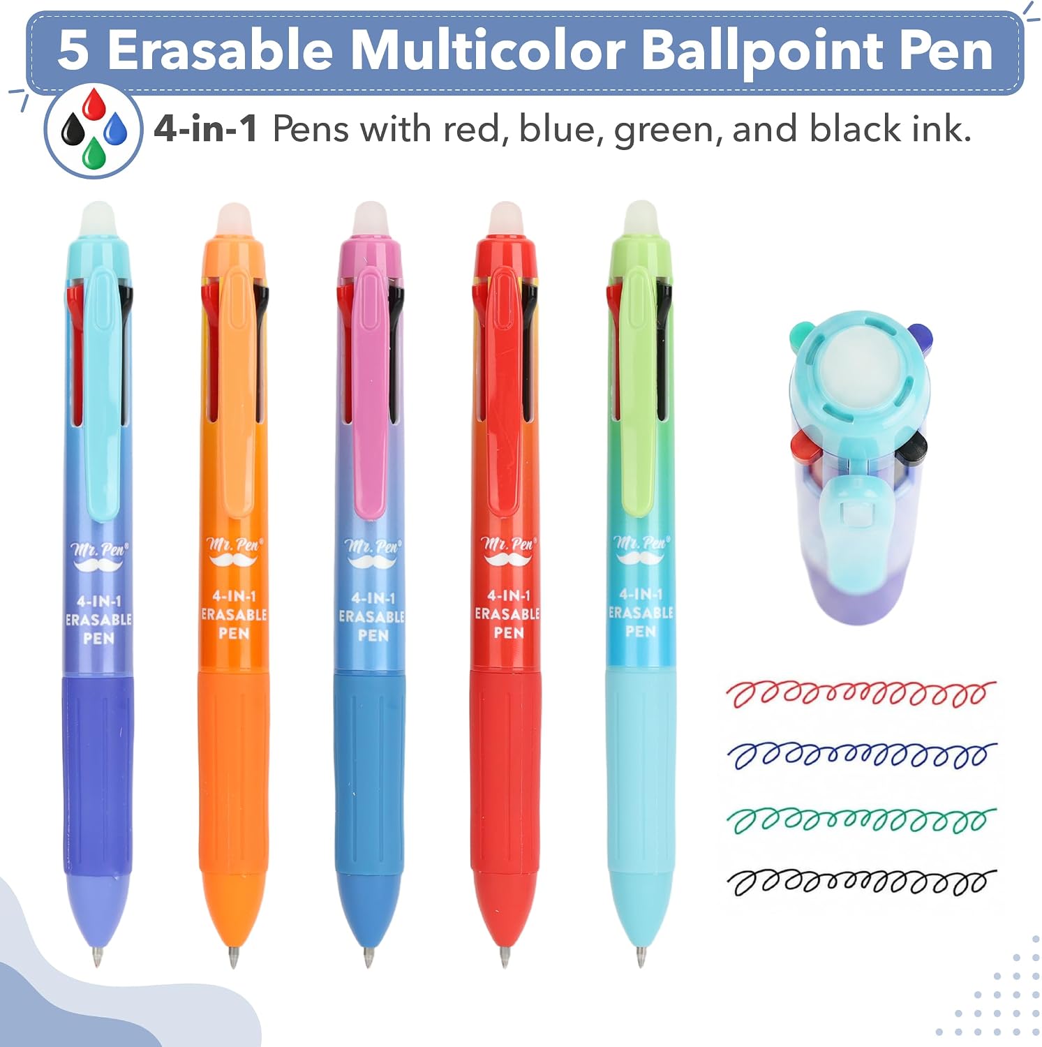 Detalle de Mr. Pen 4-in-1 Erasable Multicolor Pen