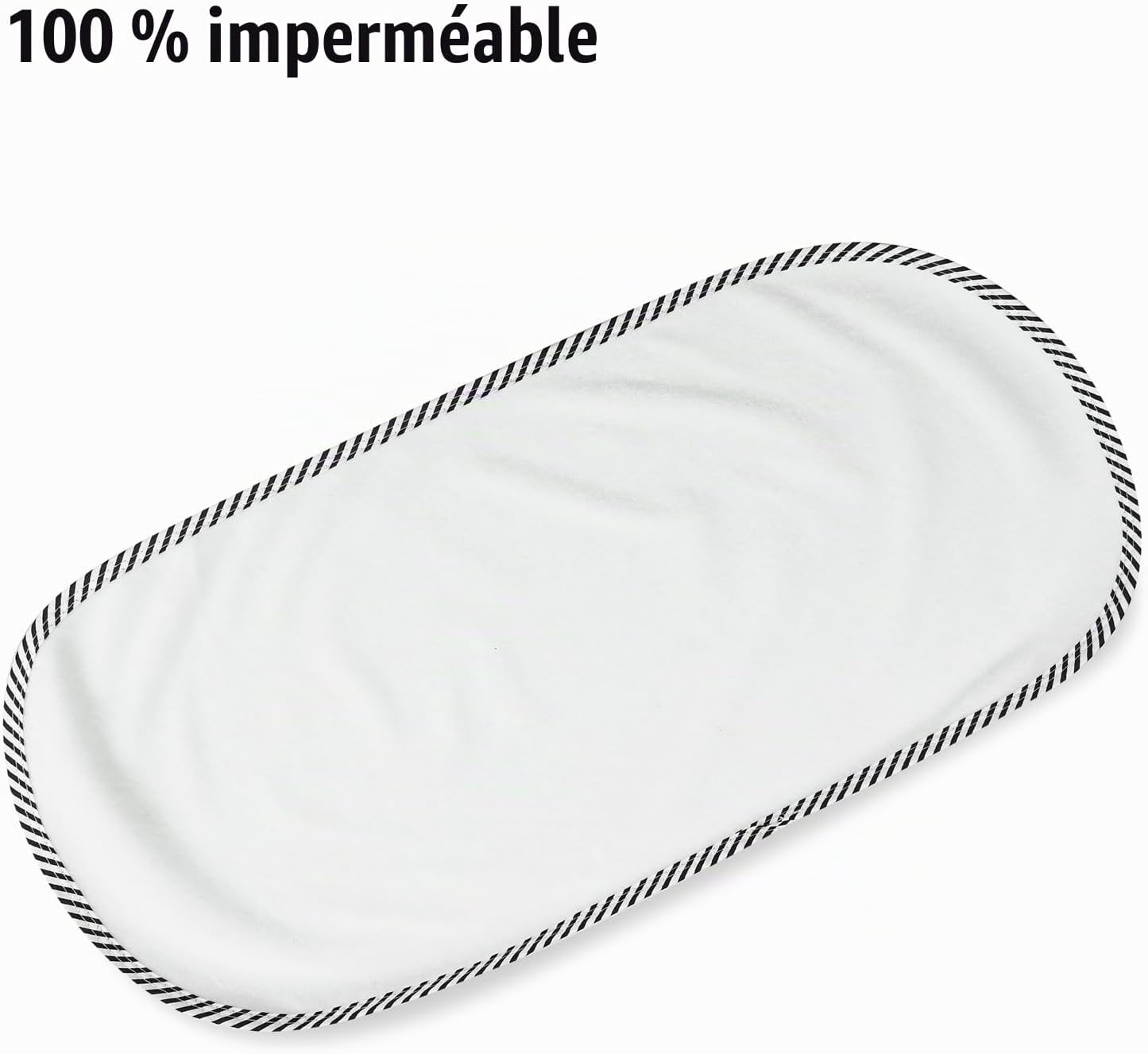 Detalle 2 de PandaEar Changing Pad Liners aankleedonderleggers, flanel, waterdicht, 60 x 30 cm