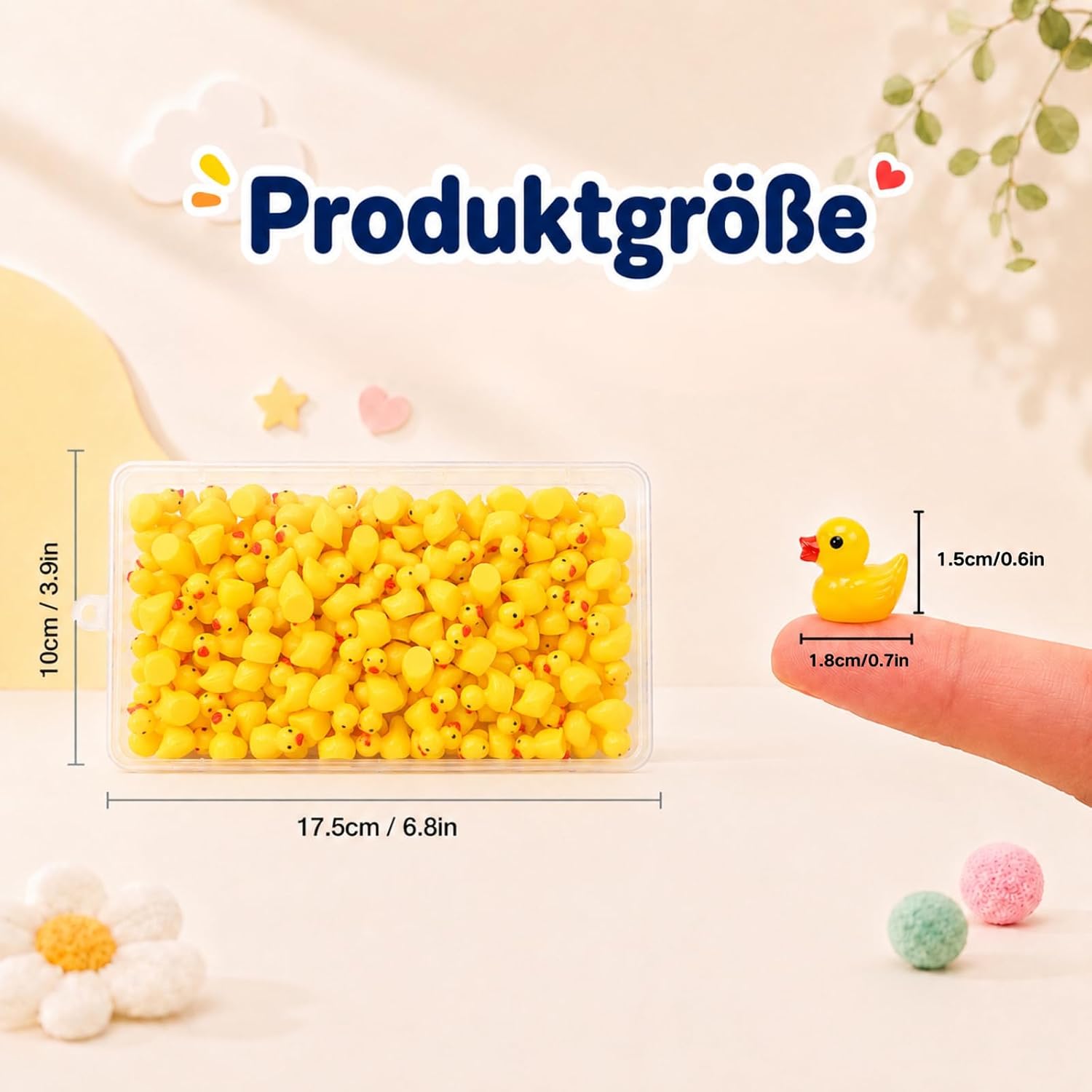 Detalle 2 de OstayOne ST-SZY1-LE Mini Ducks, Pack of 120 Yellow Resin Figures