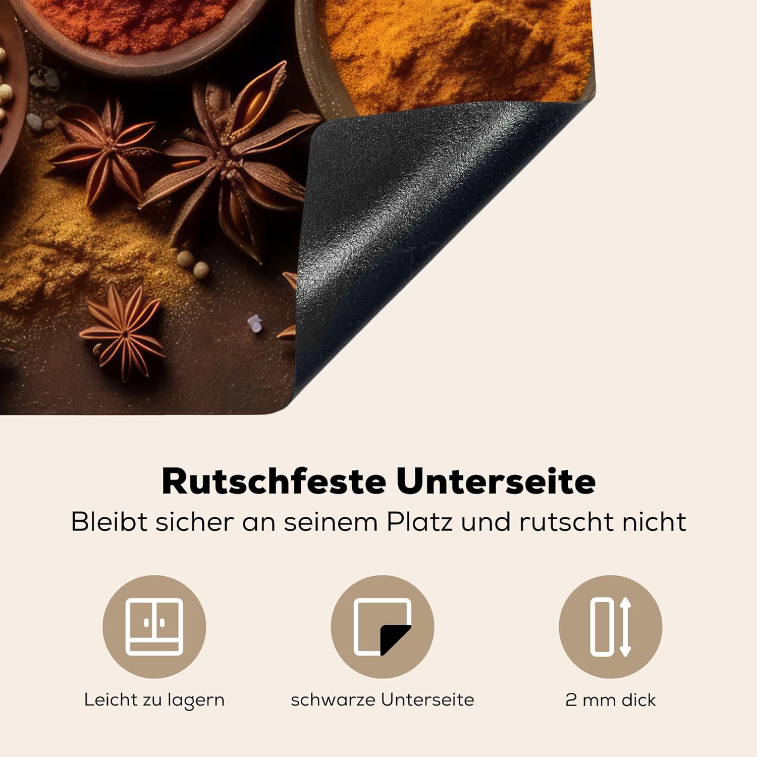 Thumbnail 2 de KitchenYeah Herdabdeckplatte 59 x 52 cm (einteilig) für Ceranfeld – Foto-Druck, als Schutz & Abdeckung