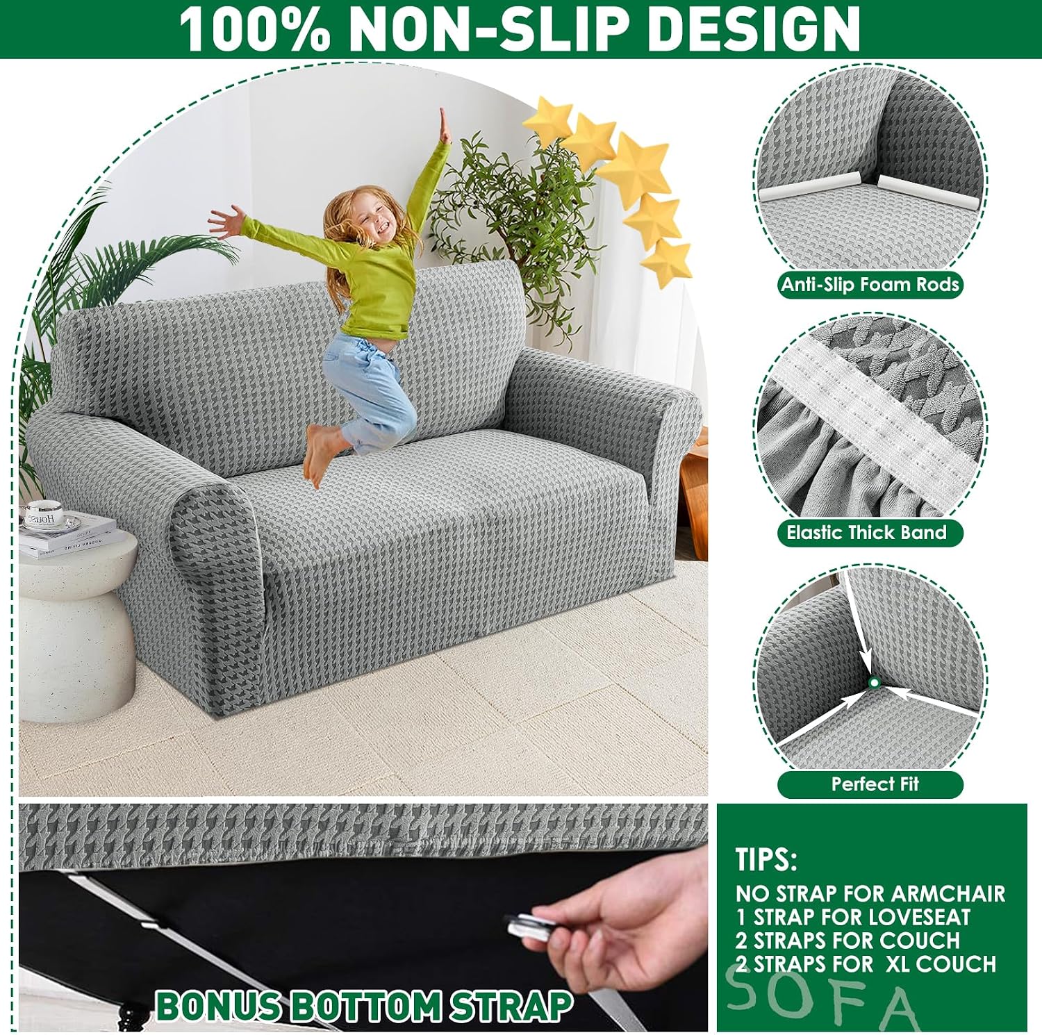 Thumbnail 3 de MAXIJIN armchair slipcover Small