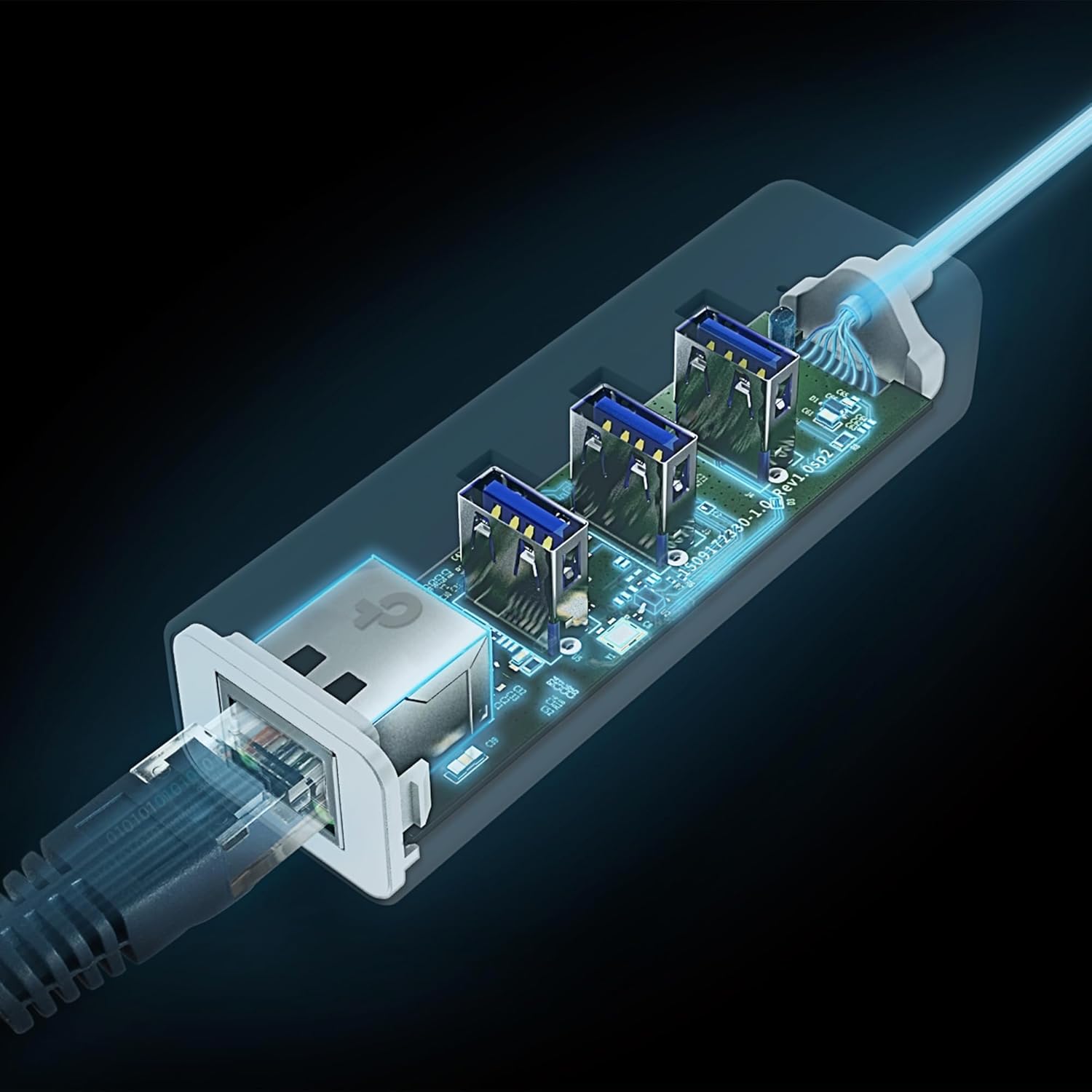 Detalle de TP-Link UE330C Adattatore USB Ethernet 3 porte