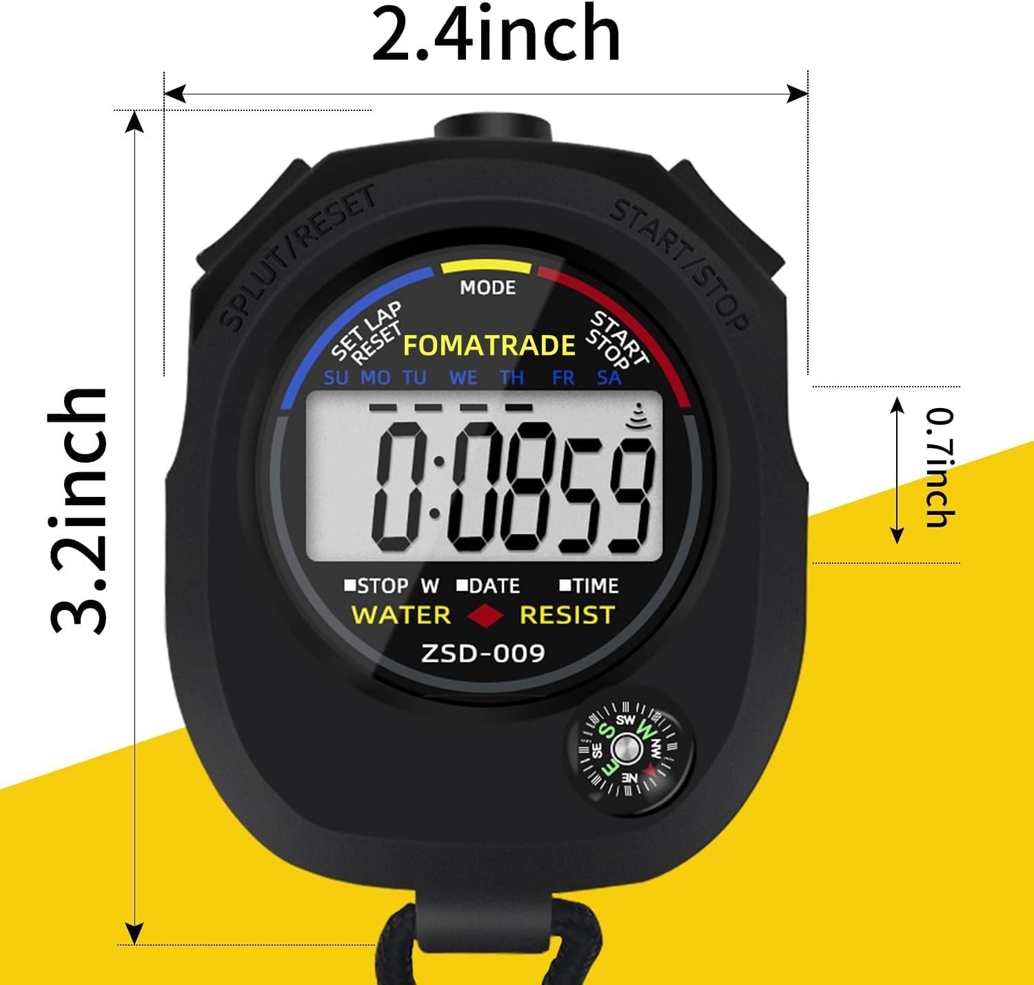 Detalle de Fomatrade digital stopwatch 8-pack