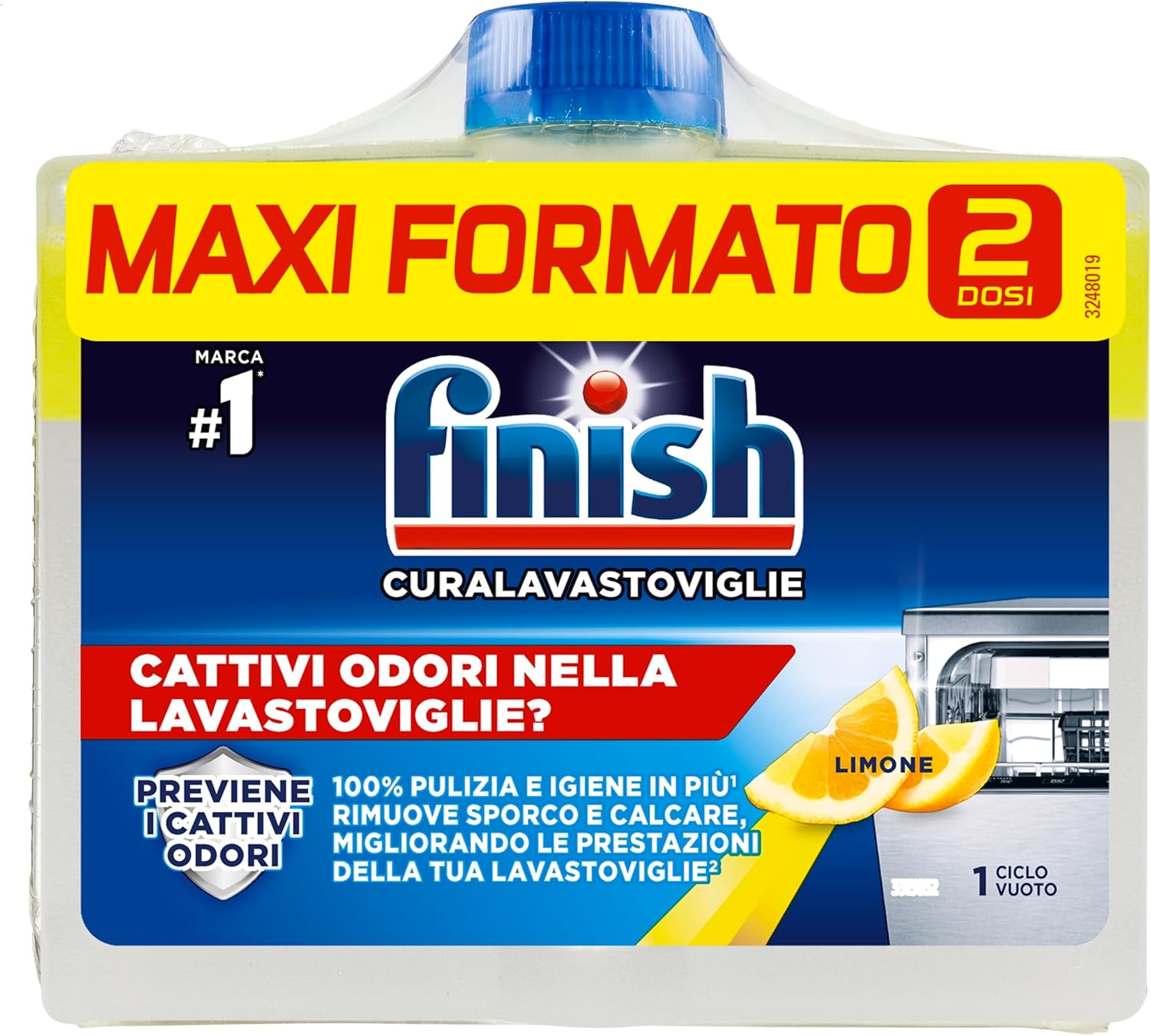 Finish Curalavastoviglie Additivo 2x250 ml Limone