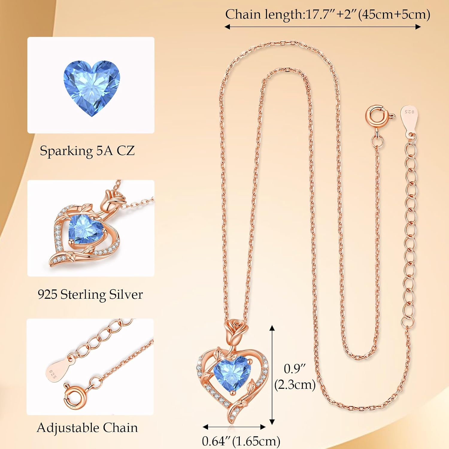 Thumbnail 4 de MISUMOR Collier Coeur Argent 925 45 cm