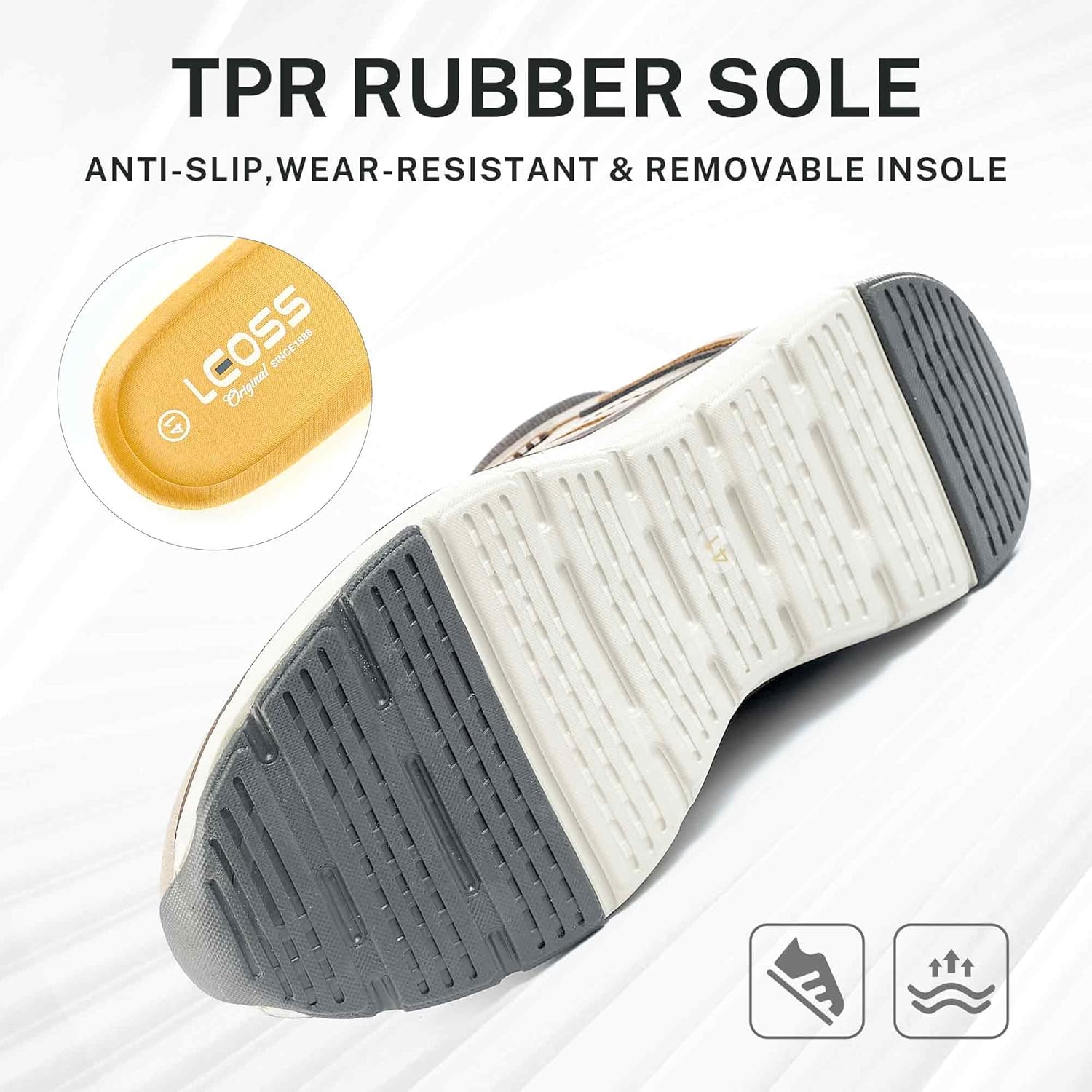 Thumbnail 3 de LEOSS ORIGINAL Uomo Sneakers High Top: leggere e traspiranti per camminare in autunno e inverno