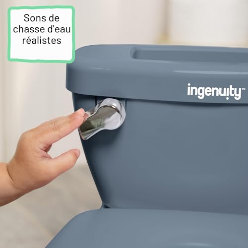Detalle de Ingenuity My Size Potty Pro – Pot 2-en-1 avec Réducteur Amovible et Bruit de chasse, bleu
