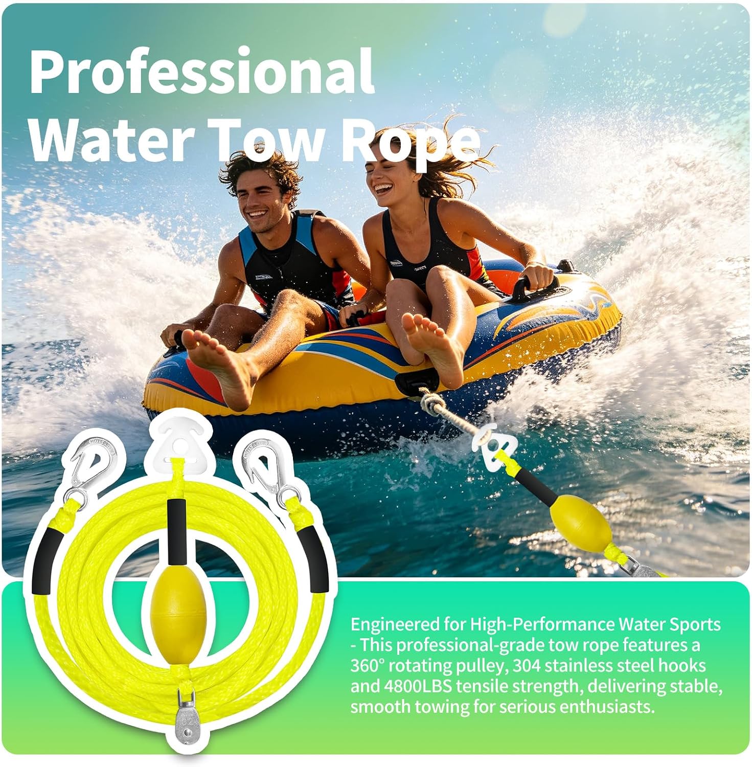 Detalle de Boat Tow Harness with 3 Foam Floats