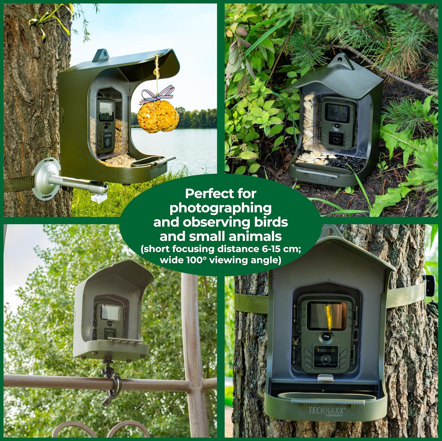 Thumbnail 4 de Technaxx Bird Feeder Camera Station TX-165 (Full HD) with Treat Hanging and 150 g food box