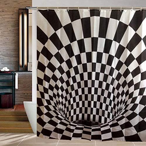 Detalle de GOODS+GADGETS 3D Shower Curtain, 180 x 200 cm, Waterproof PEVA