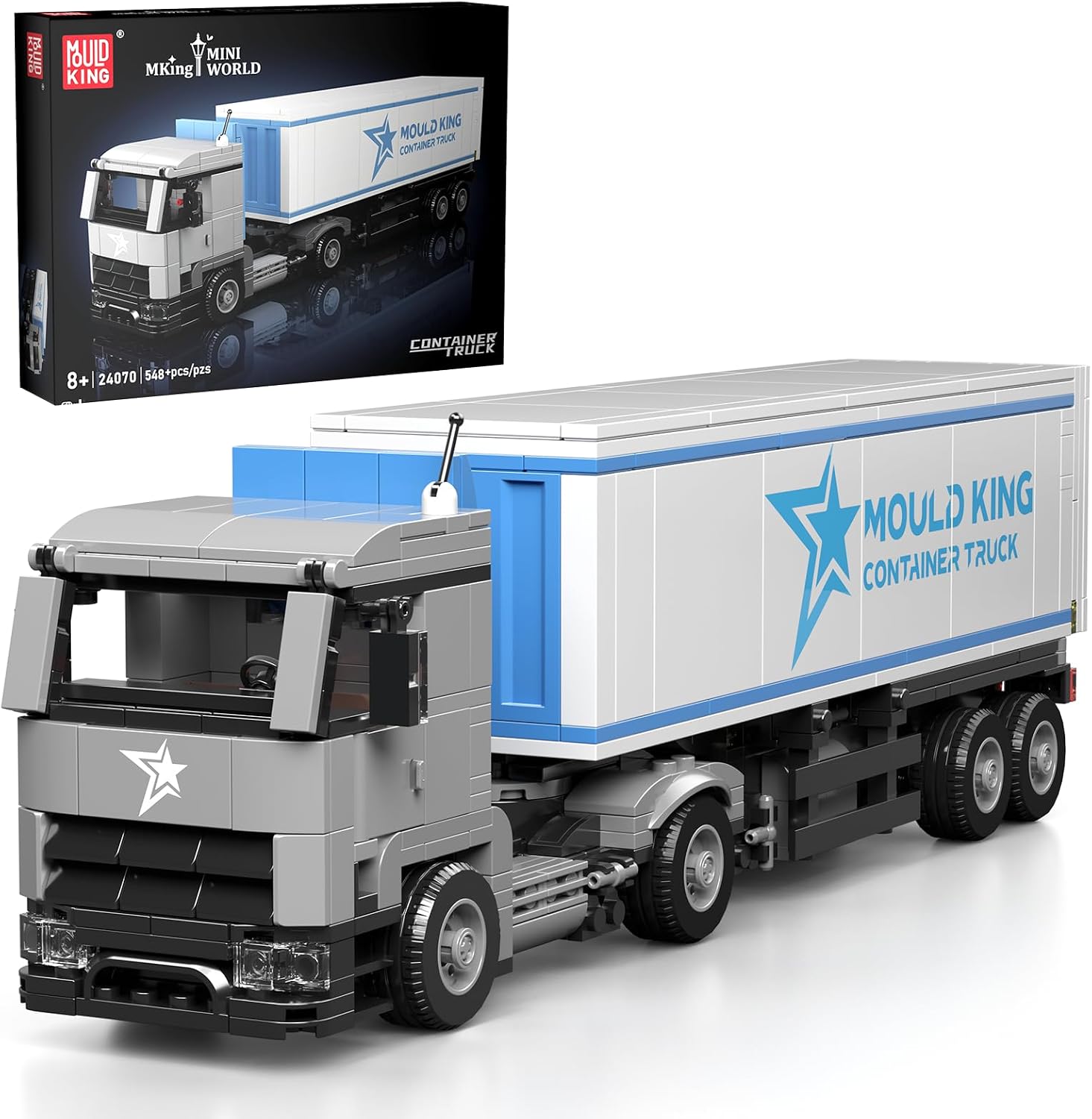 Thumbnail 6 de Mould King 24071 Klemmbausteine LKW-Modellbausatz (615 Teile) – Container/LKW-Wohnmobil als MOC-Sammelmodell