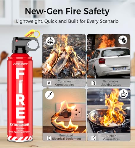 Thumbnail 1 de AmzBoom 2-Pack Fire Extinguisher for Home, Kitchen, Car, and Grill – Eco-Friendly, 8-in-1 Protection