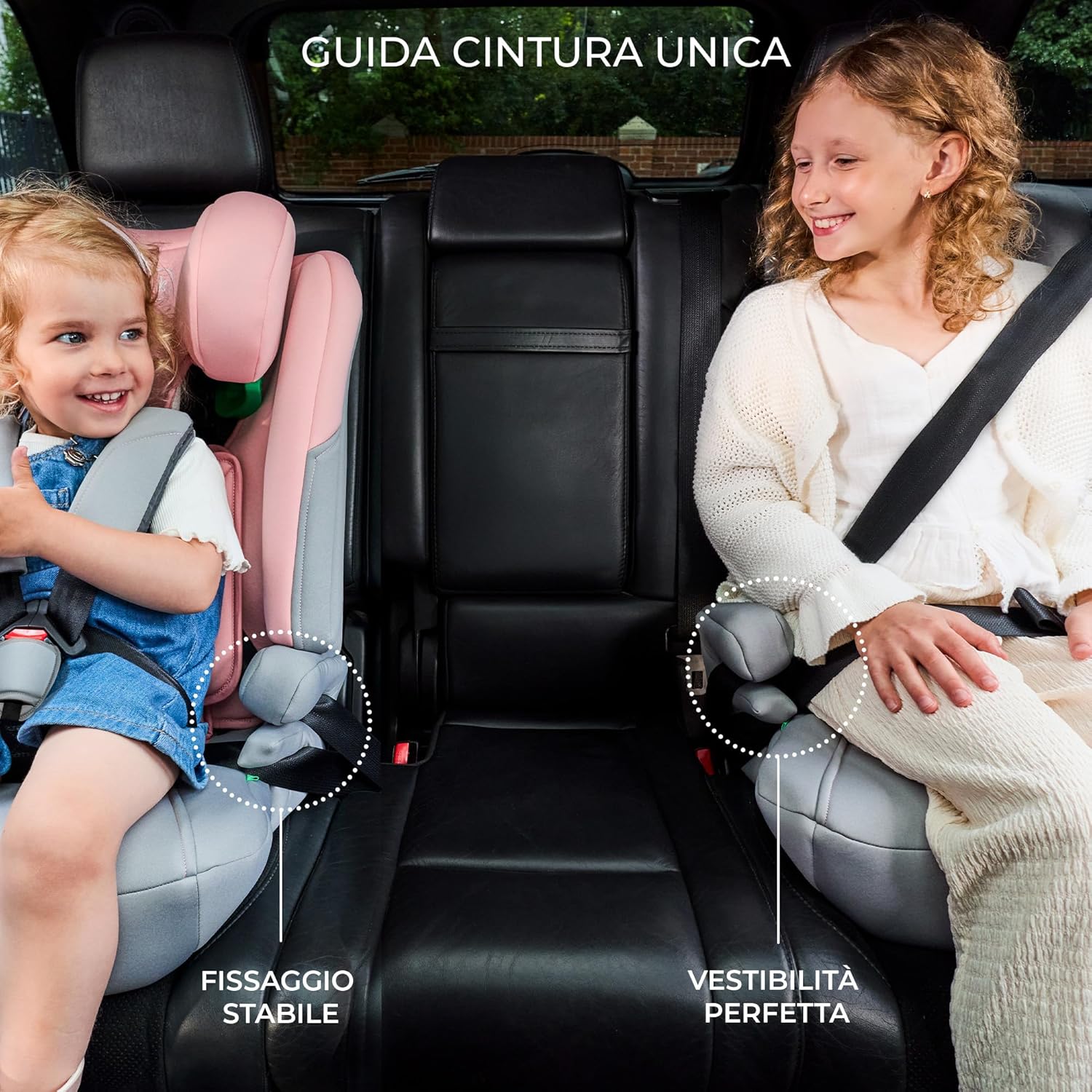 Detalle de Kinderkraft I-COMFY: Seggiolino auto 76–150 cm con EASY GROW SYSTEM e protezione H-GUARD
