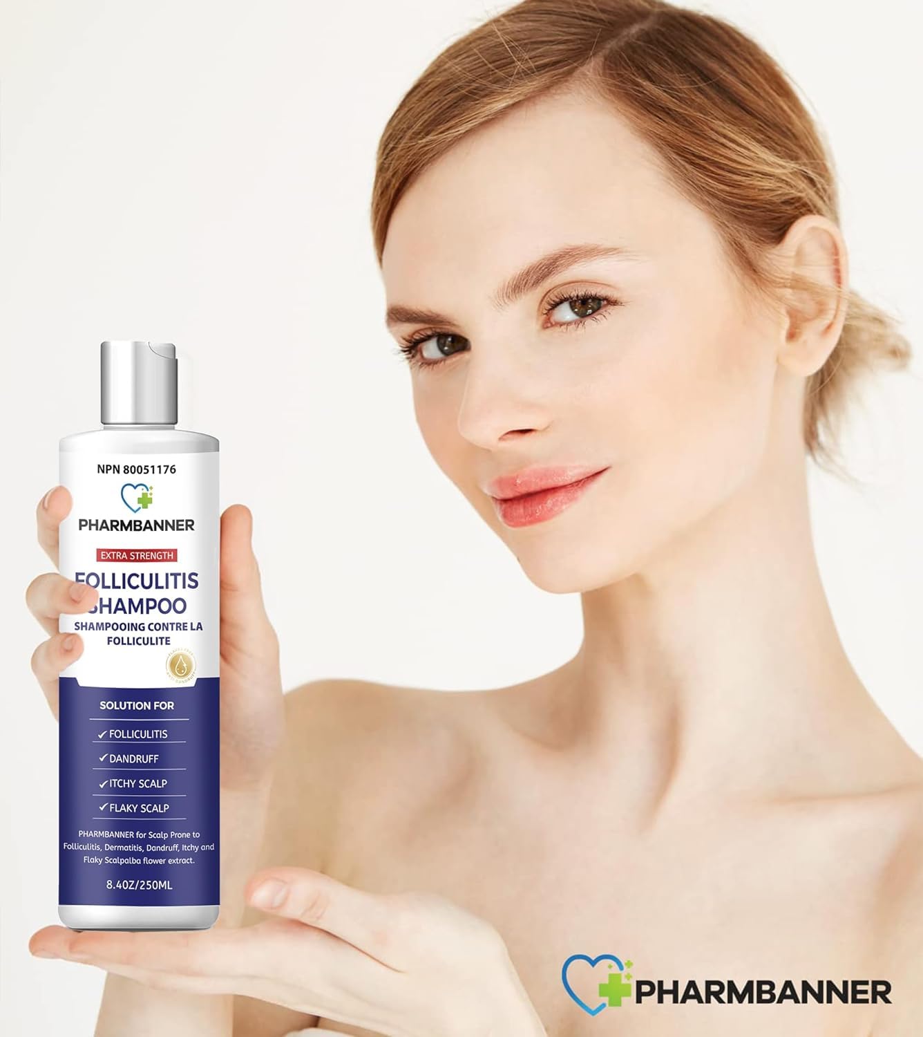 Thumbnail 6 de PHARMBANNER Shampoo gegen Follikulitis & seborrhoische Dermatitis – beruhigt Kopfhaut, reduziert Schuppen und Reizungen (250 ml)