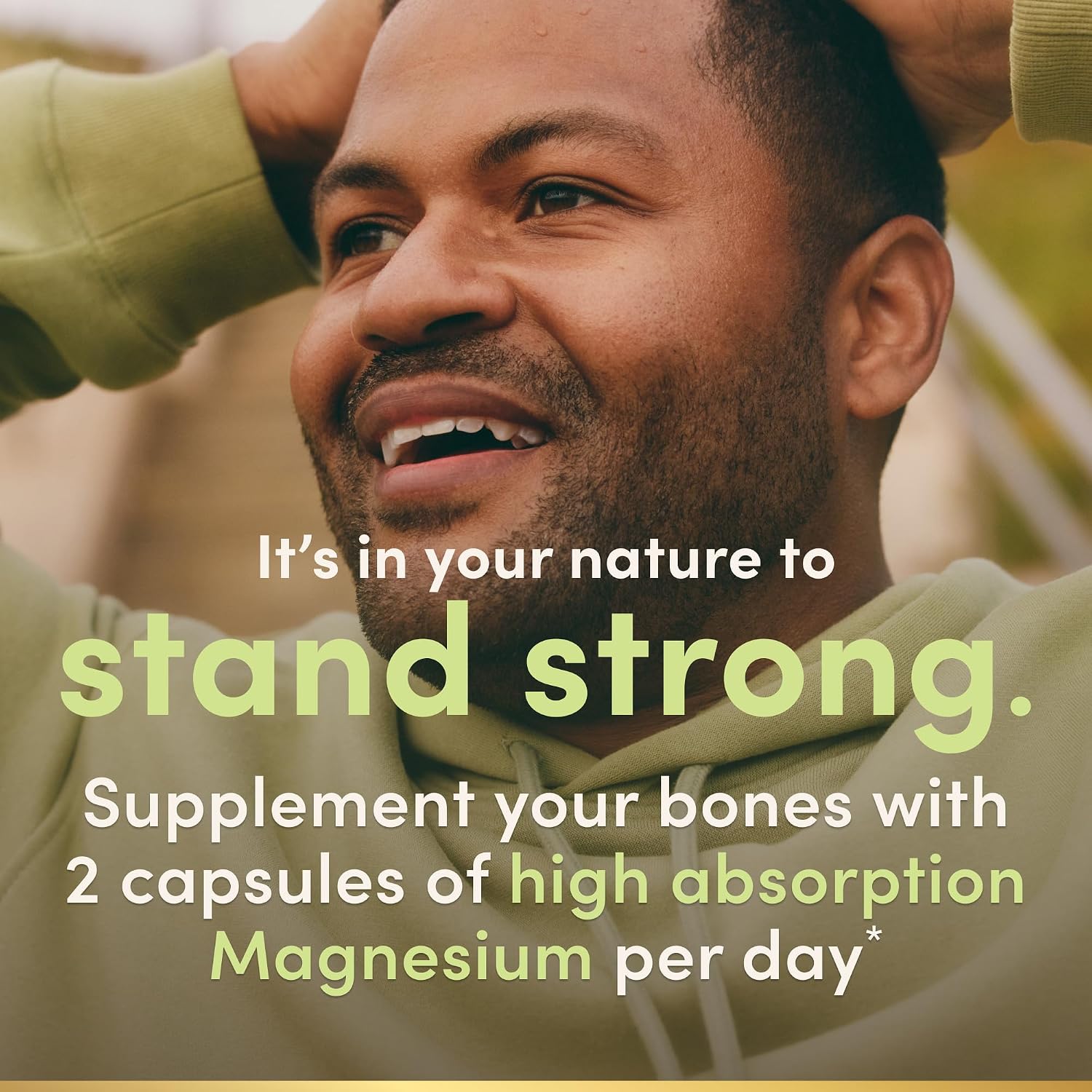Detalle de Nature’s Bounty High Absorption Magnesium Glycinate 240 mg: Support for Muscle, Heart, Nerve & Bone Health