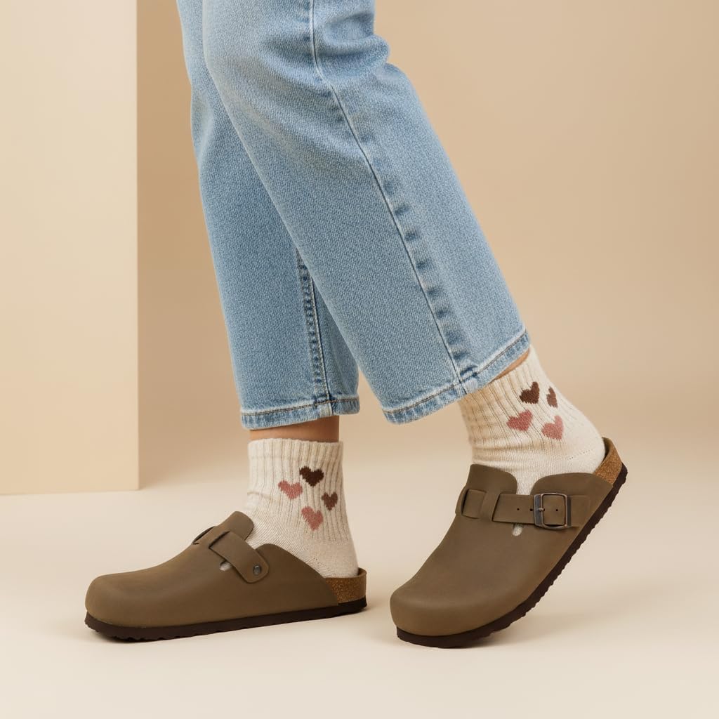 Detalle de CUSHIONAIRE Hana women's clogs with cork insole 👞