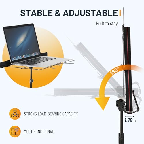 Detalle de CAHAYA Sheet Music Stand Portable Folding Dual Use Desktop Book Holder