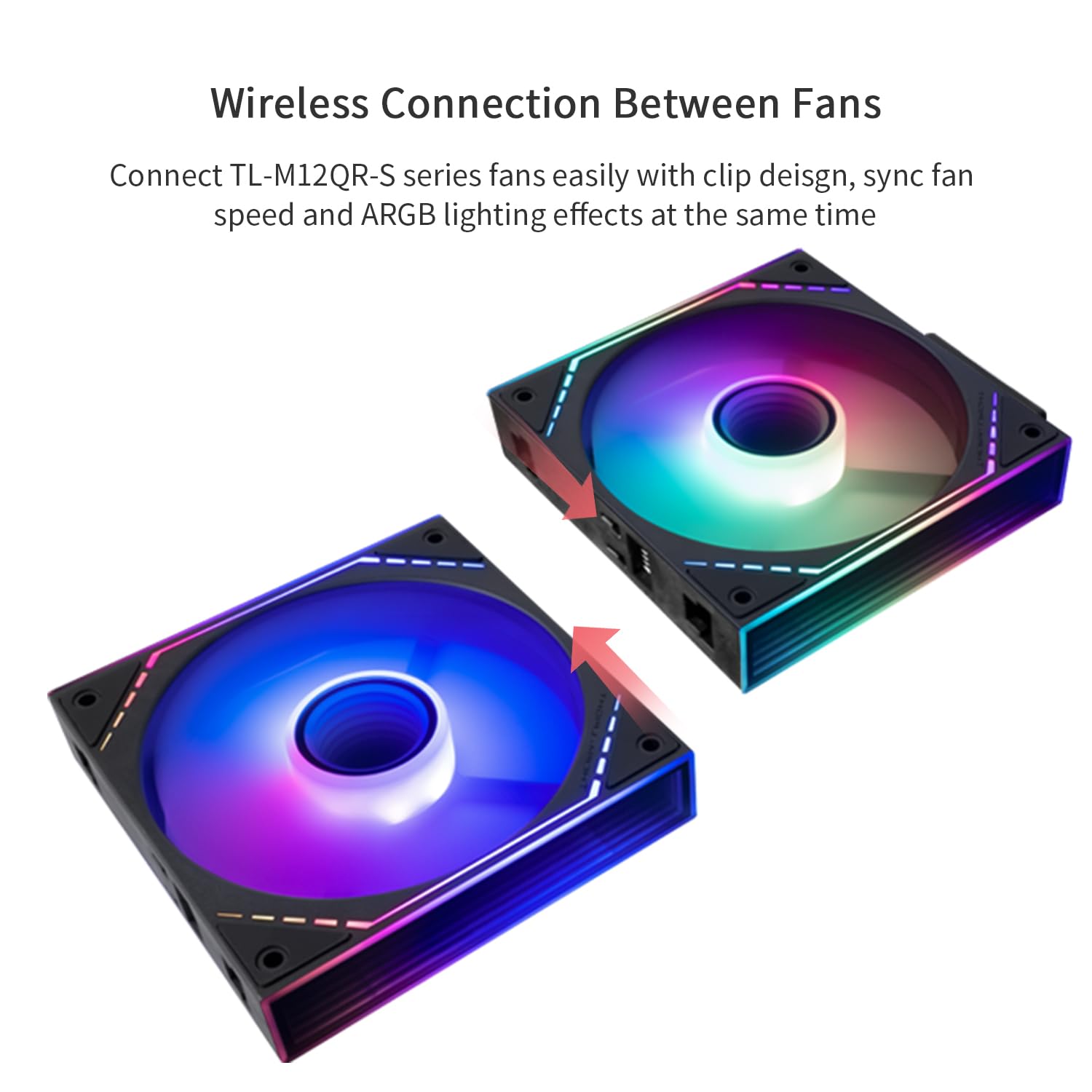 Detalle de Thermalright TL-M12QR-S X3 Wireless Splicing Reverse Case Fan 120mm